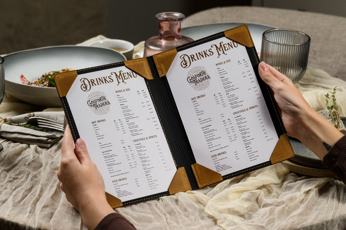 Restaurant Menu Sizes: US Standards and the Covers and Stands That Fit Them