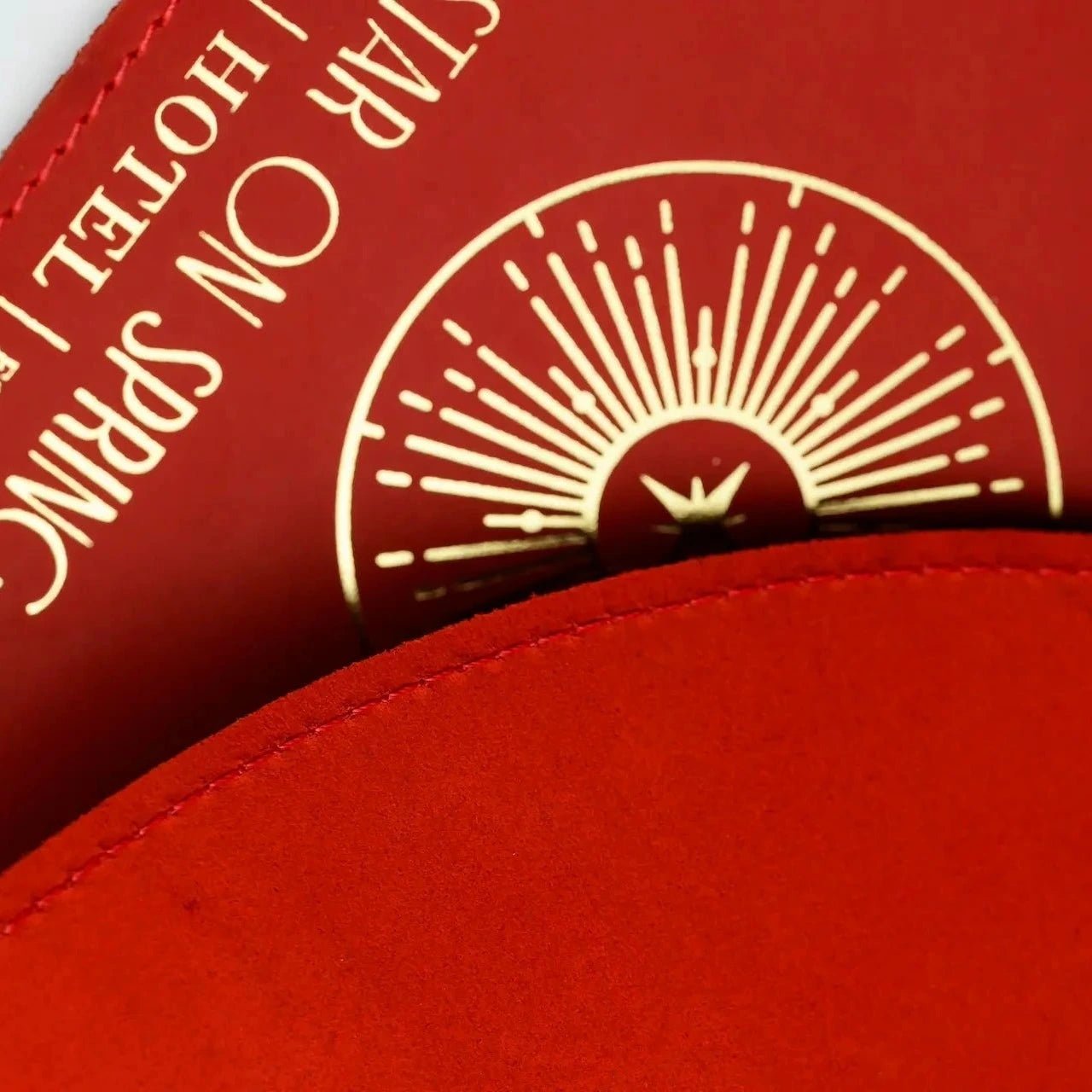 Bespoke red leather placemats - Inko Horeca Accessories