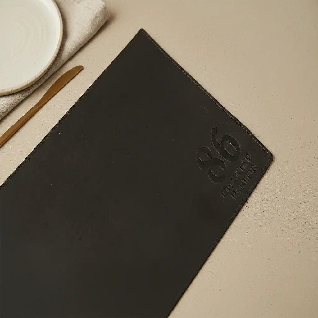 Brown leather placemats for restaurants - Inko Horeca Accessories