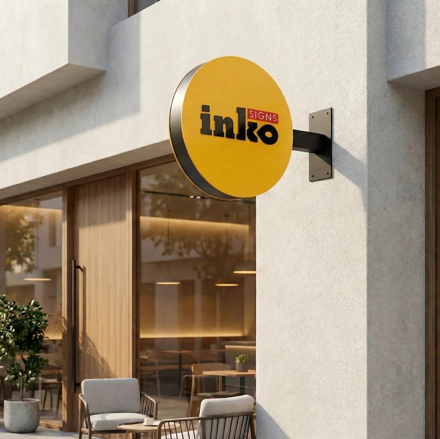 Custom Light Box Sign with Colored Film & 3D Acrylic Letters - Inko Horeca Accessories