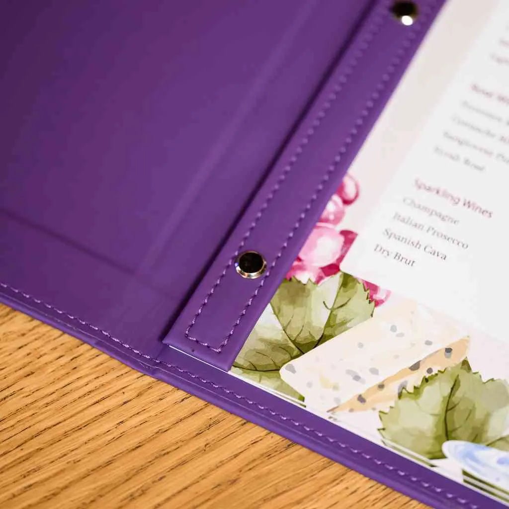 Faux Leather Wine List Menu Cover with hidden screws (FM02A6) - inkohoreca - shop
