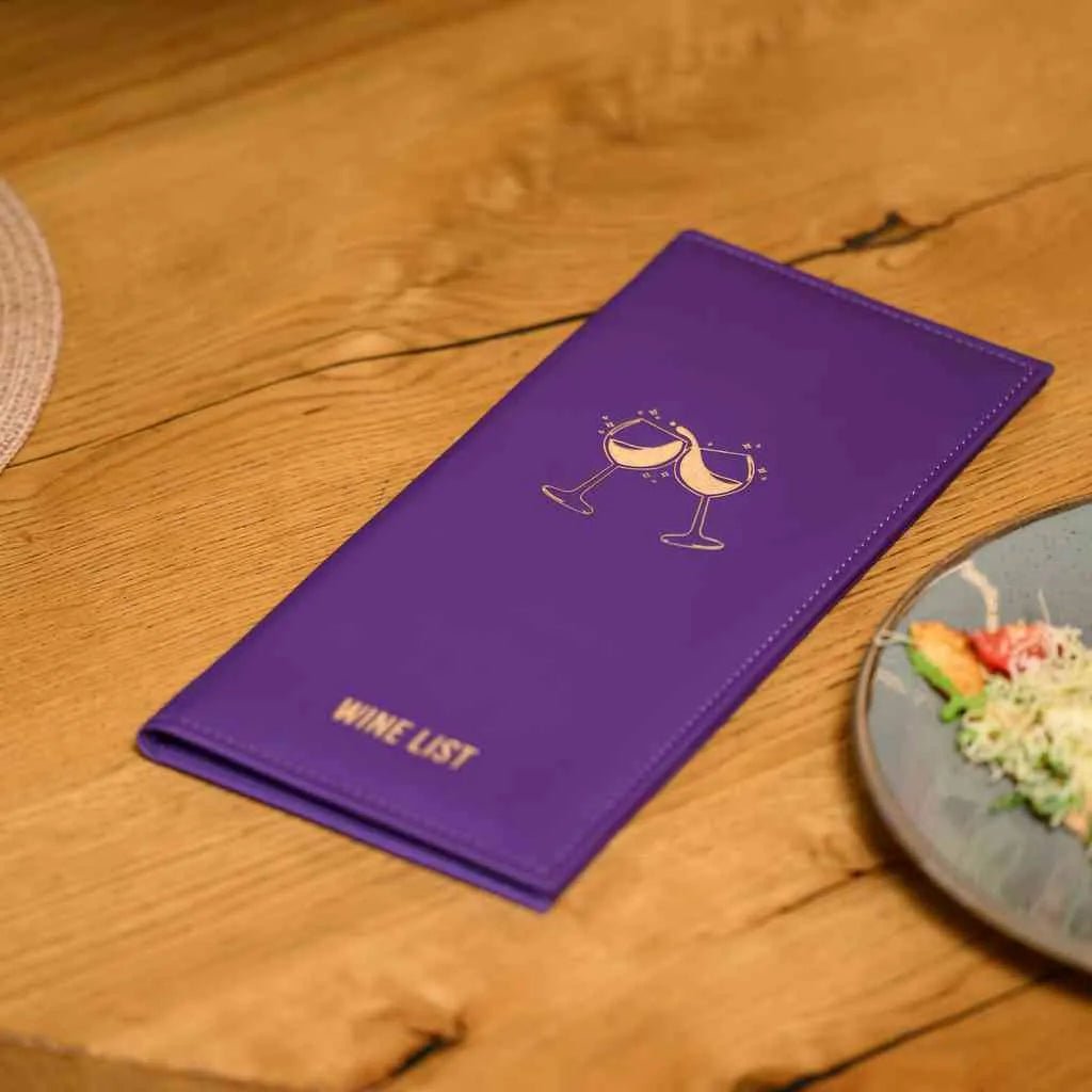 Faux Leather Wine List Menu Cover with hidden screws (FM02A6) - inkohoreca - shop