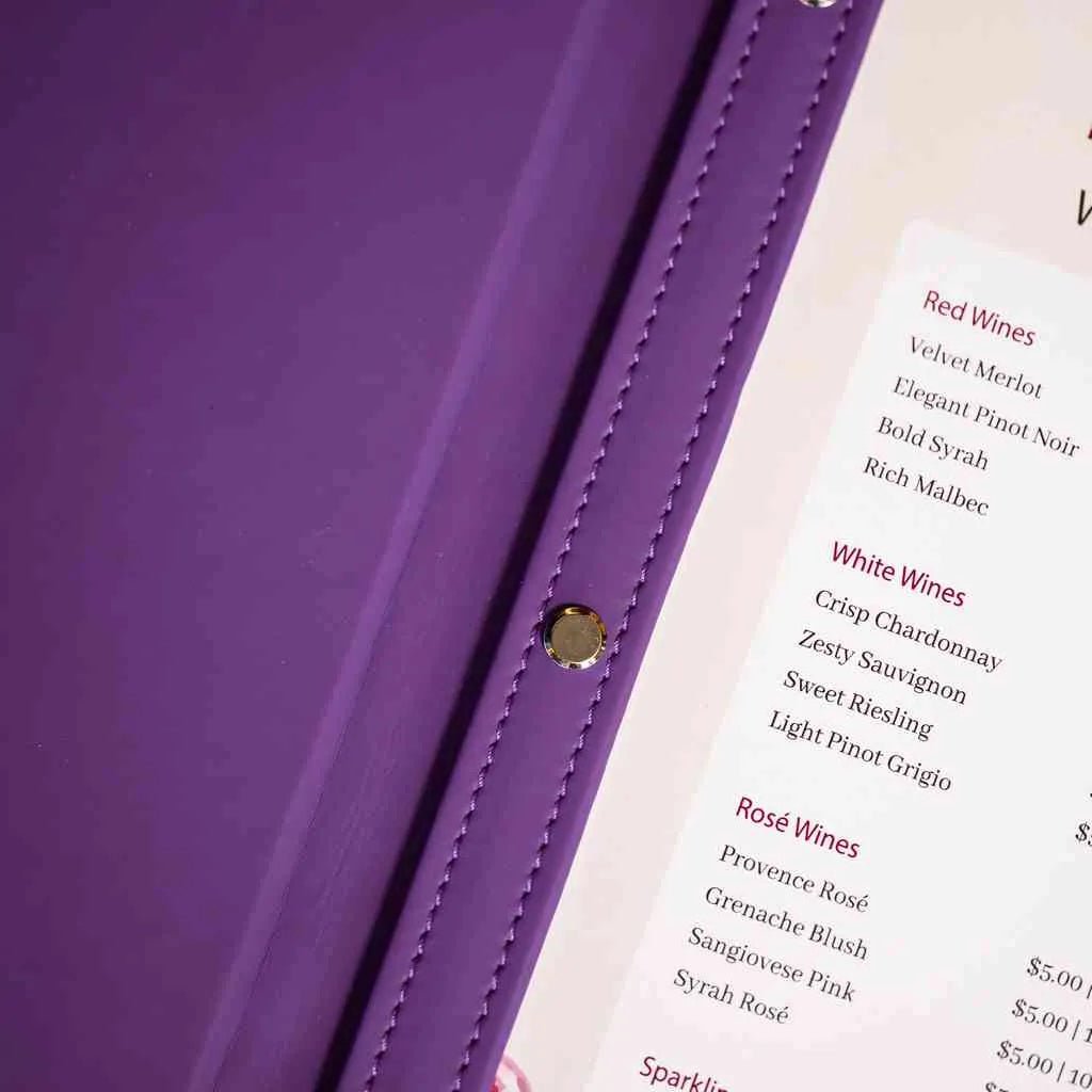 Faux Leather Wine List Menu Cover with hidden screws (FM02A6) - inkohoreca - shop