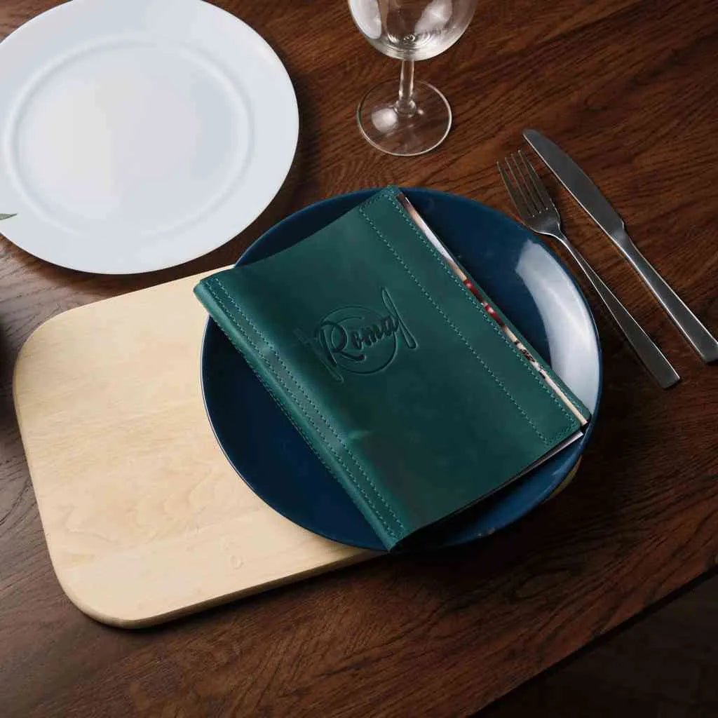 Leather Menu Folder with Ring Binder Mechanism (LM04A5) - inkohoreca - shop