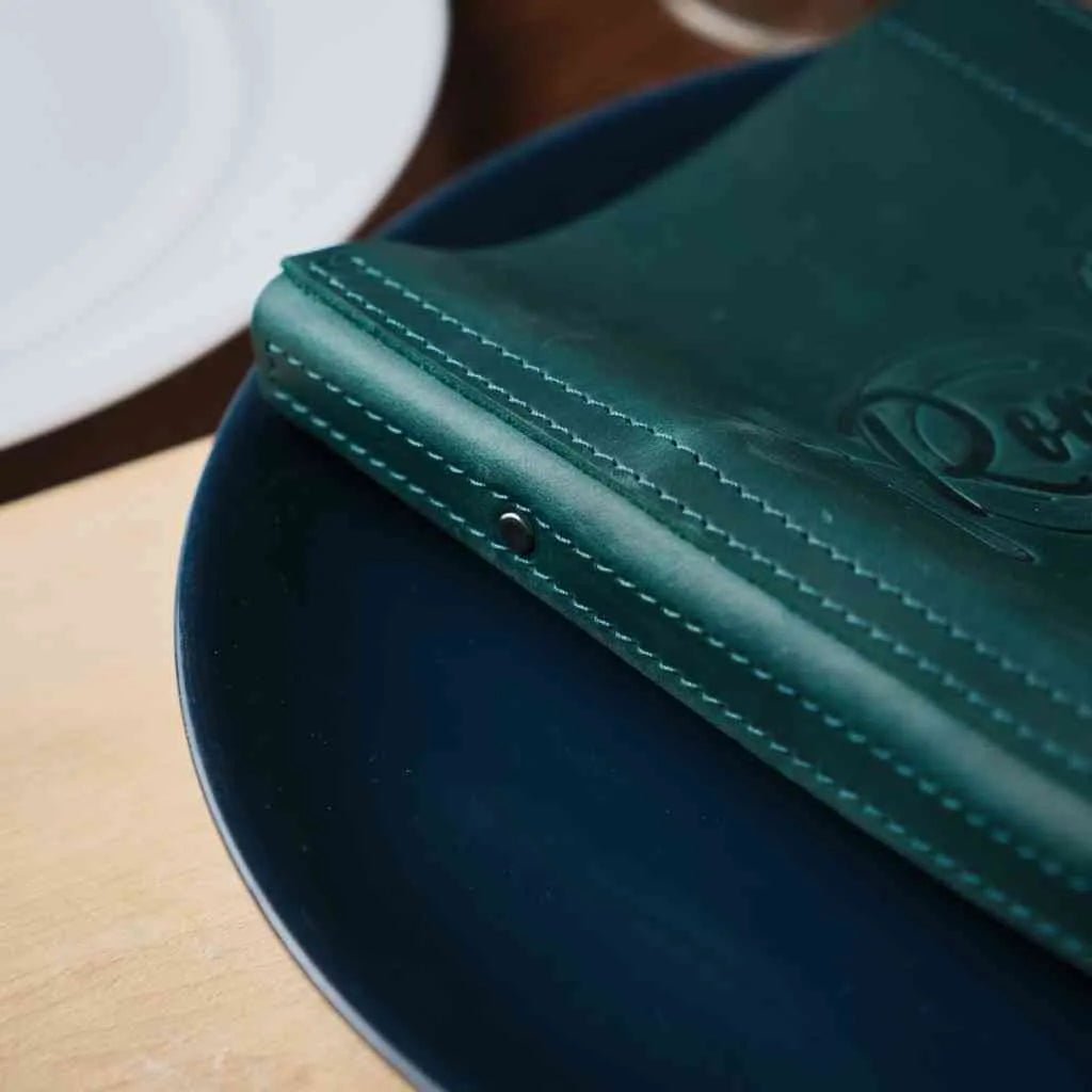 Leather Menu Folder with Ring Binder Mechanism (LM04A5) - inkohoreca - shop