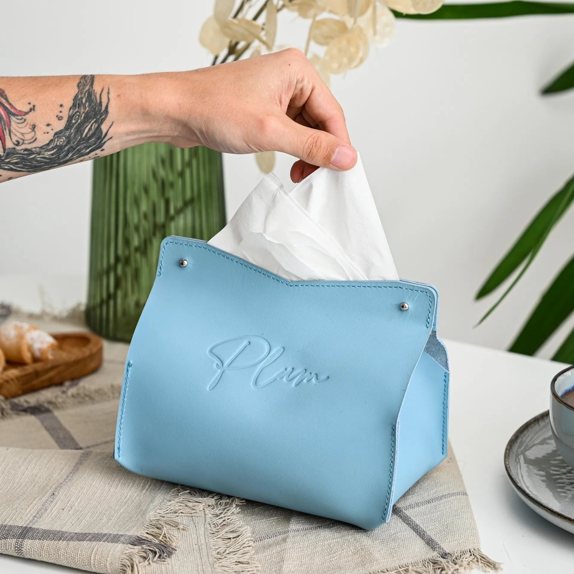 Leather Tissue Box (LNH03) - inkohoreca - shop