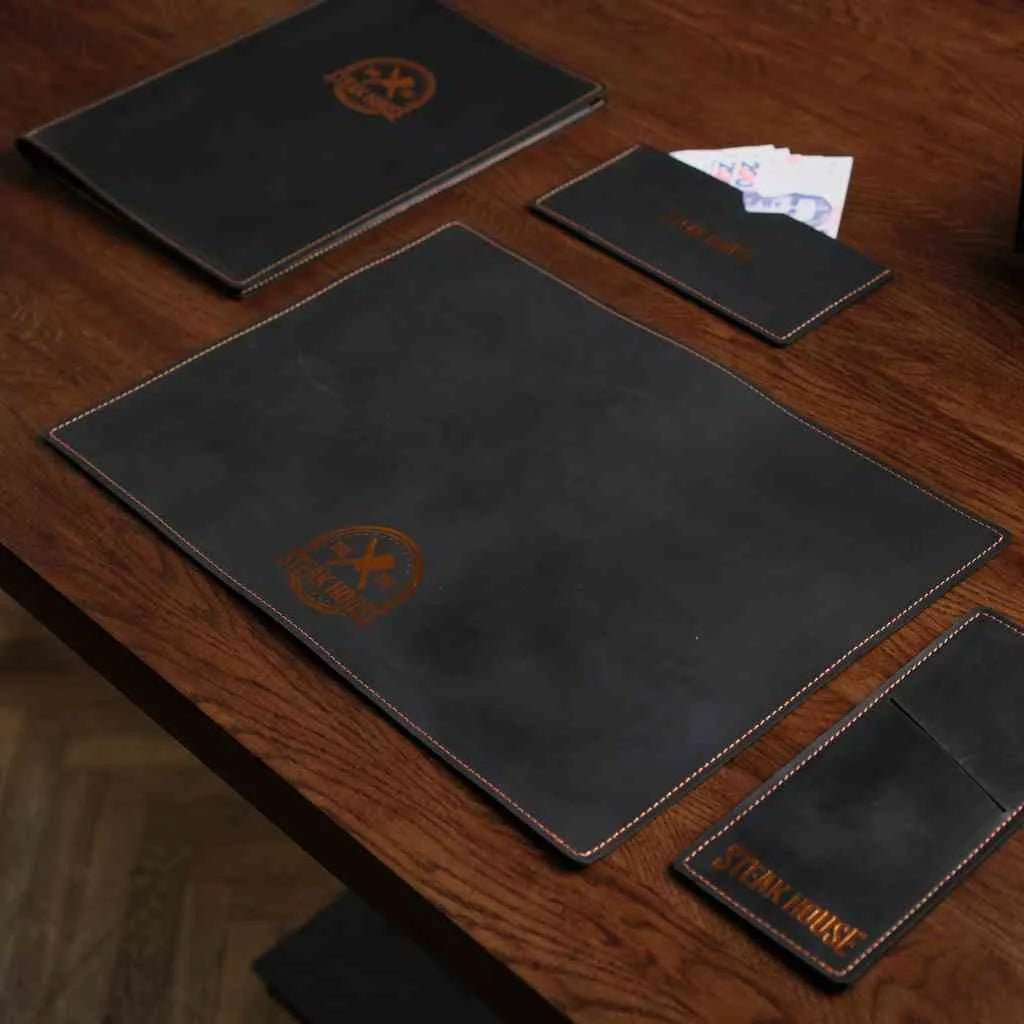 Rectangular Placemat in Crazy Horse leather (LP001) - inkohoreca - shop