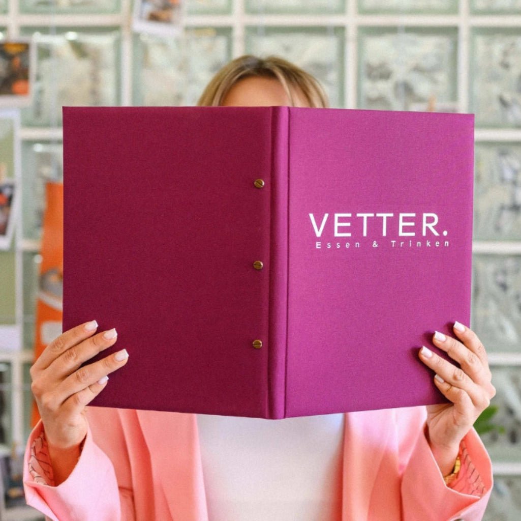 Cubierta de menú textil para restaurante TM02A4 con diseño profesional