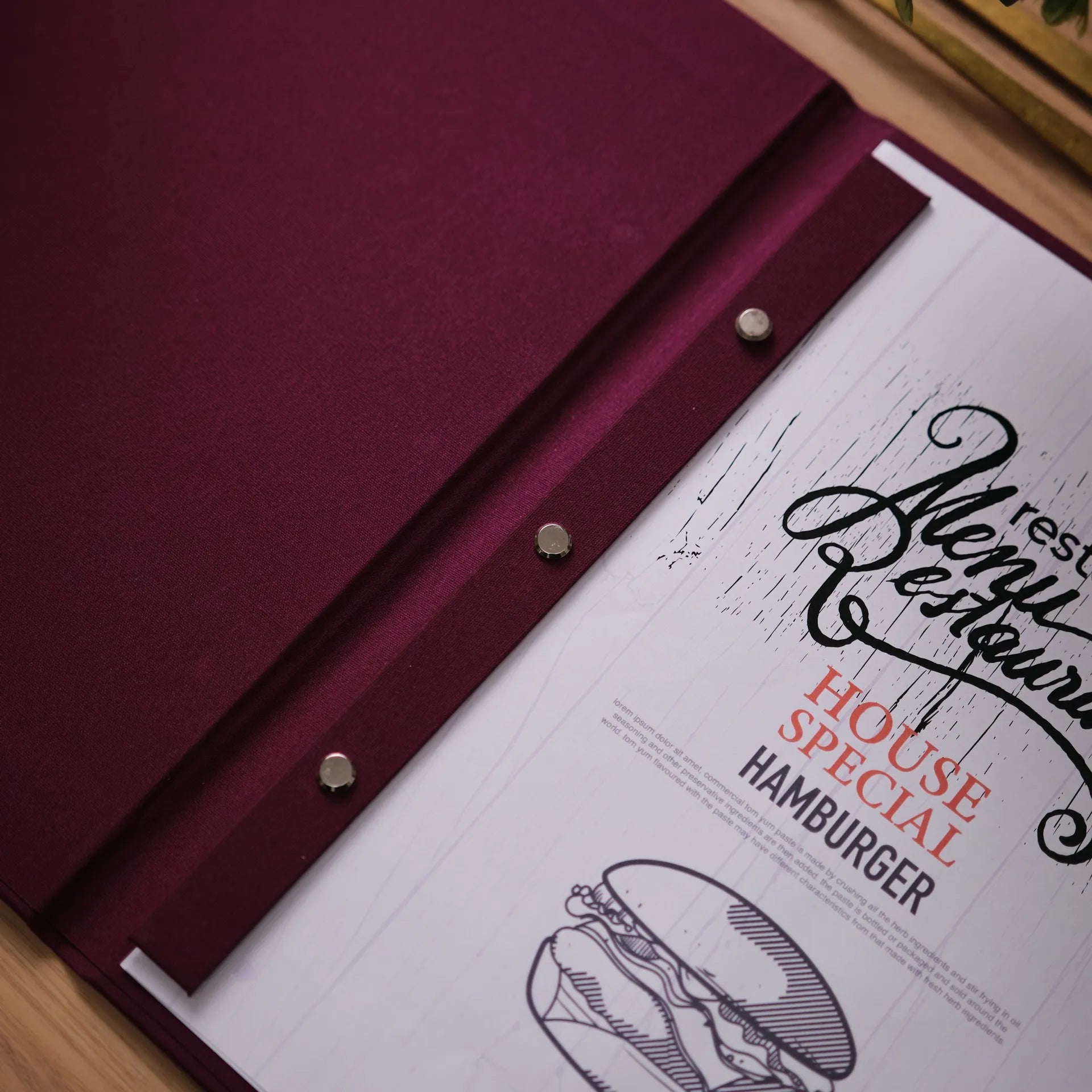 Textile Menu Holder (TM02A4) - inkohoreca - shop