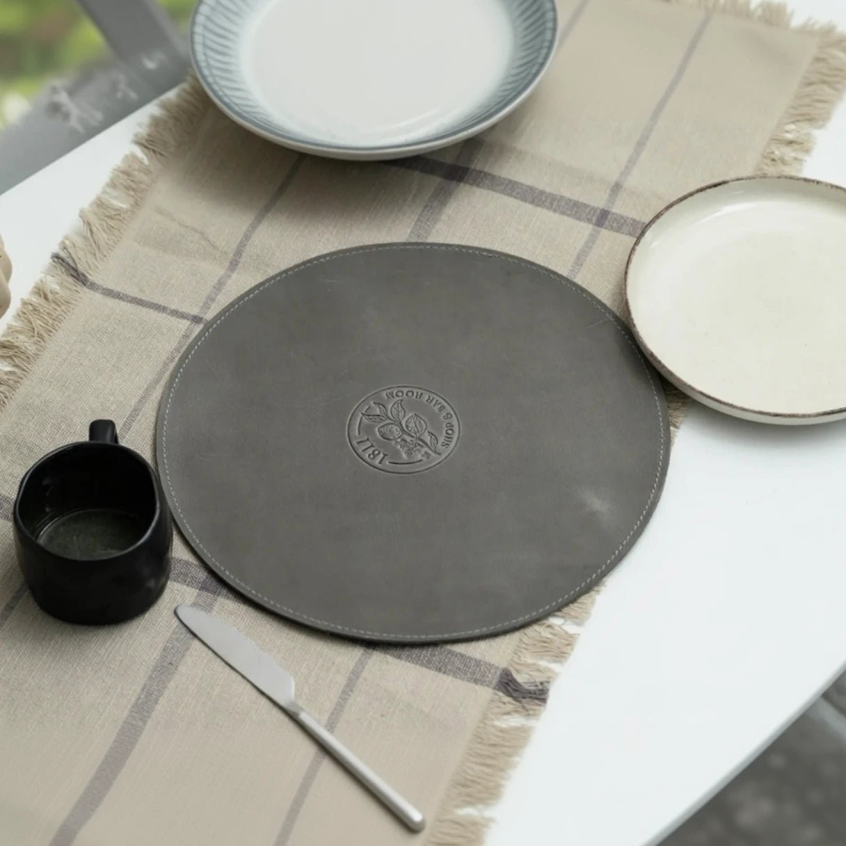 Unique grey leather placemats - Inko Horeca Accessories