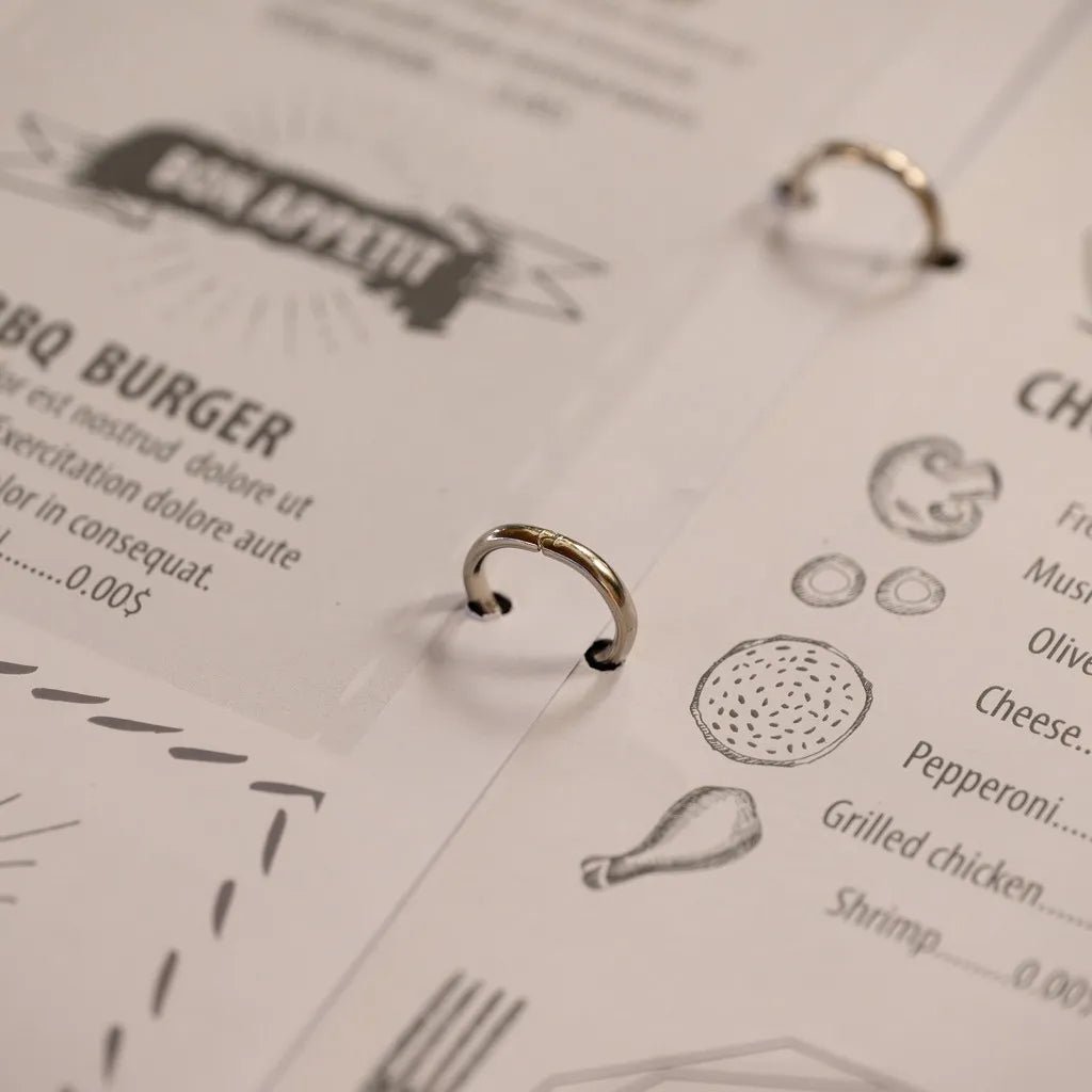 Stylish restaurant menu cover made from high-quality materials.