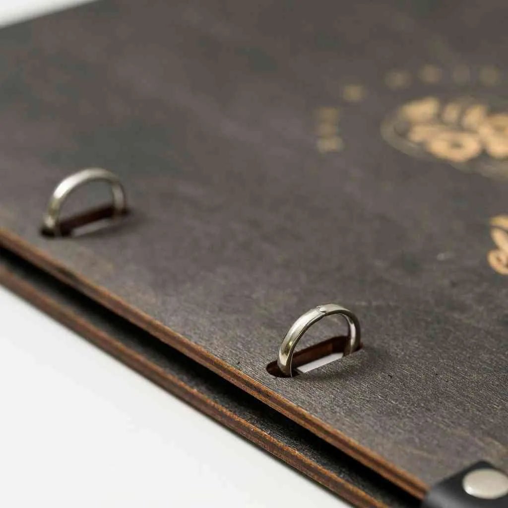 Wooden Menu Holder with Ring Binder Mechanism (M04A2) - inkohoreca - shop