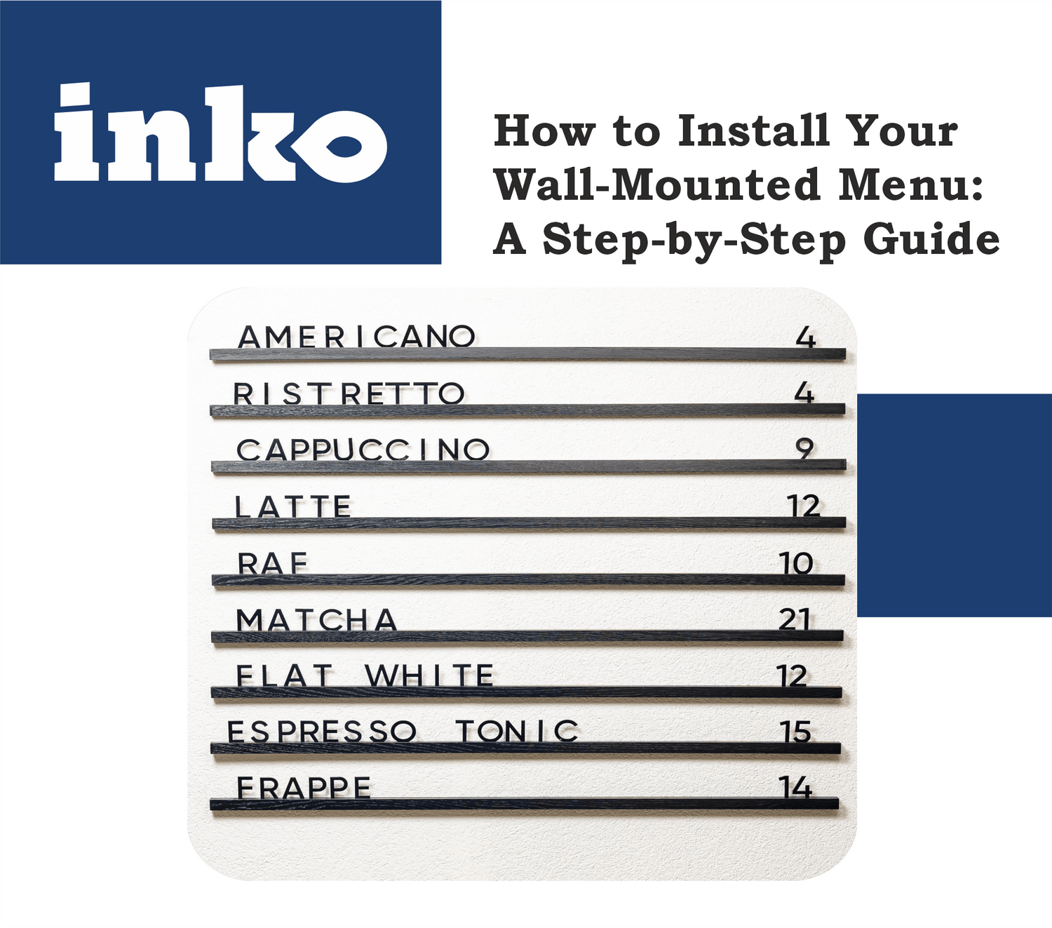 How to Install Your Wall-Mounted Menu: A Step-by-Step Guide - inkohoreca-shop