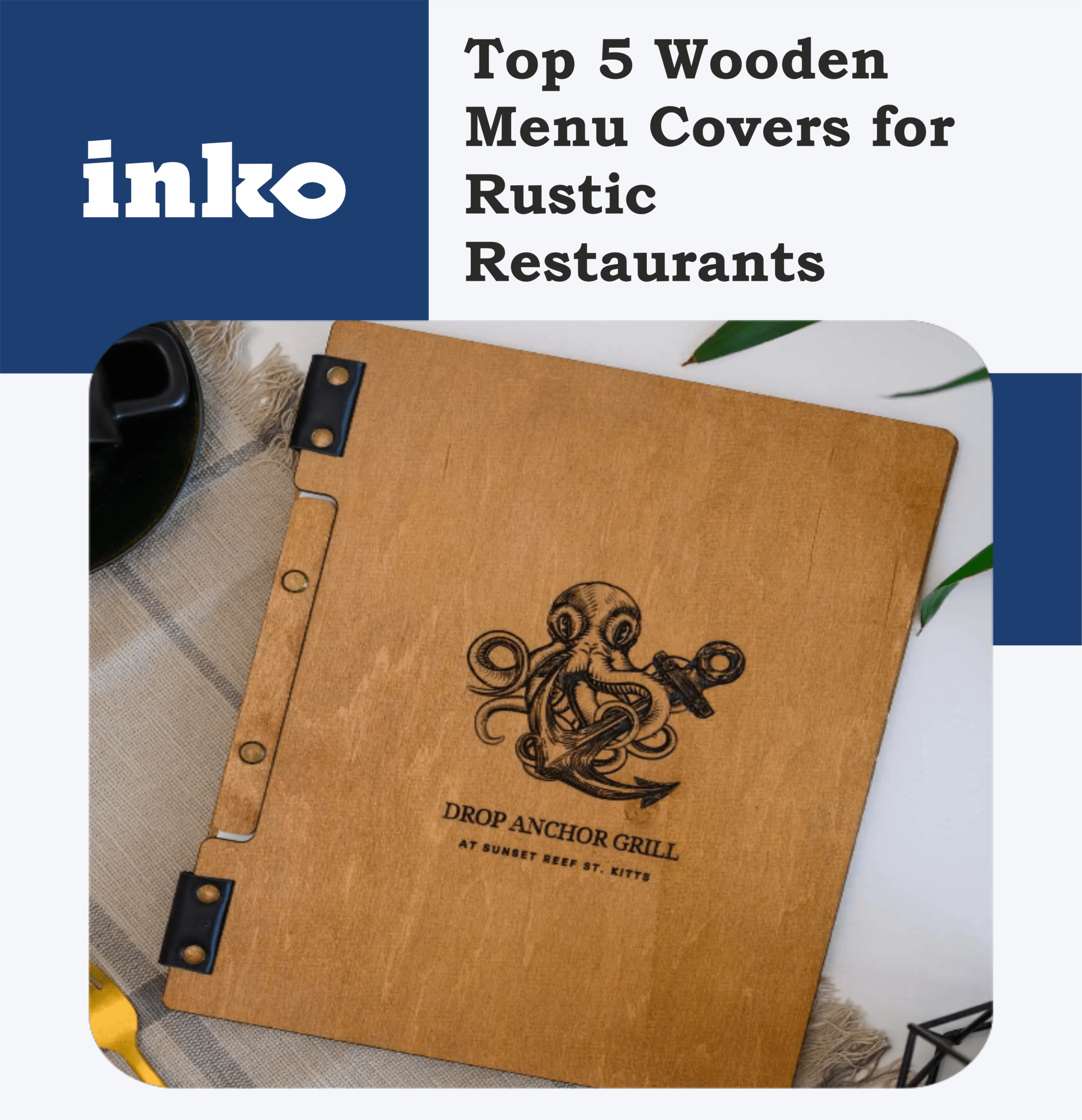 Top 5 Wooden Menu Covers for Rustic Restaurants - inkohoreca-shop