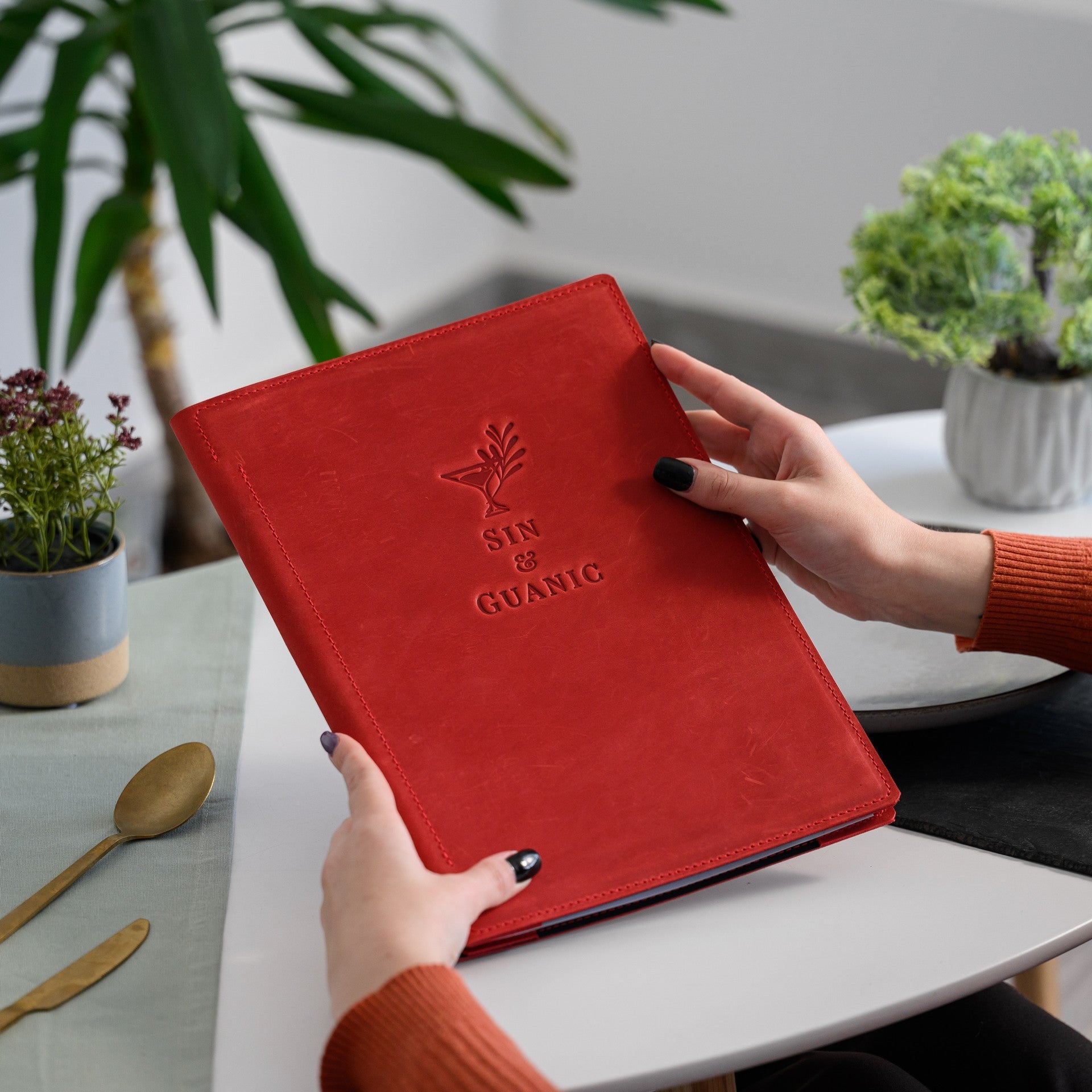 Leather Menu Holders