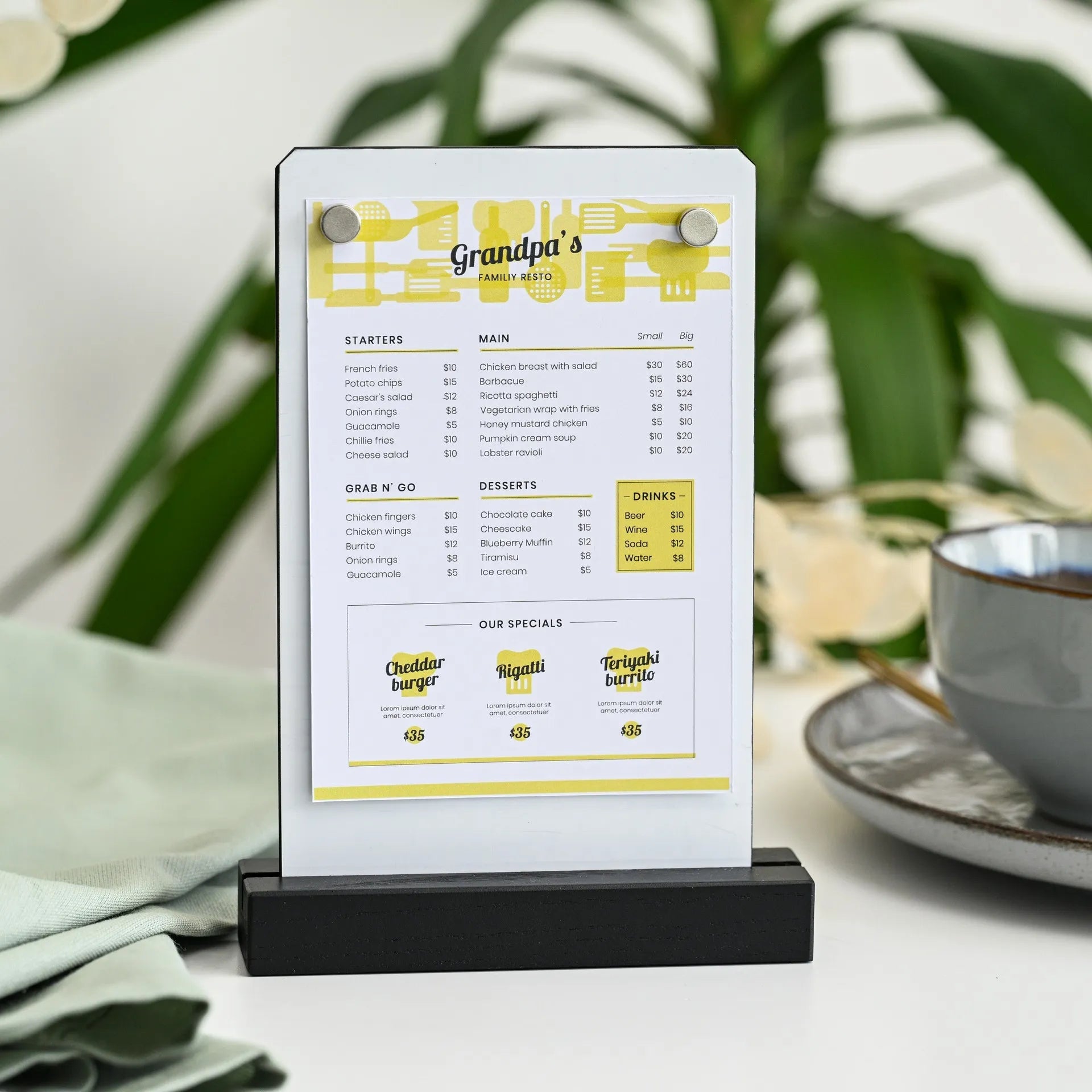 Table Stand Ref Table Stands & Number Holders for Restaurants | Inko Horeca