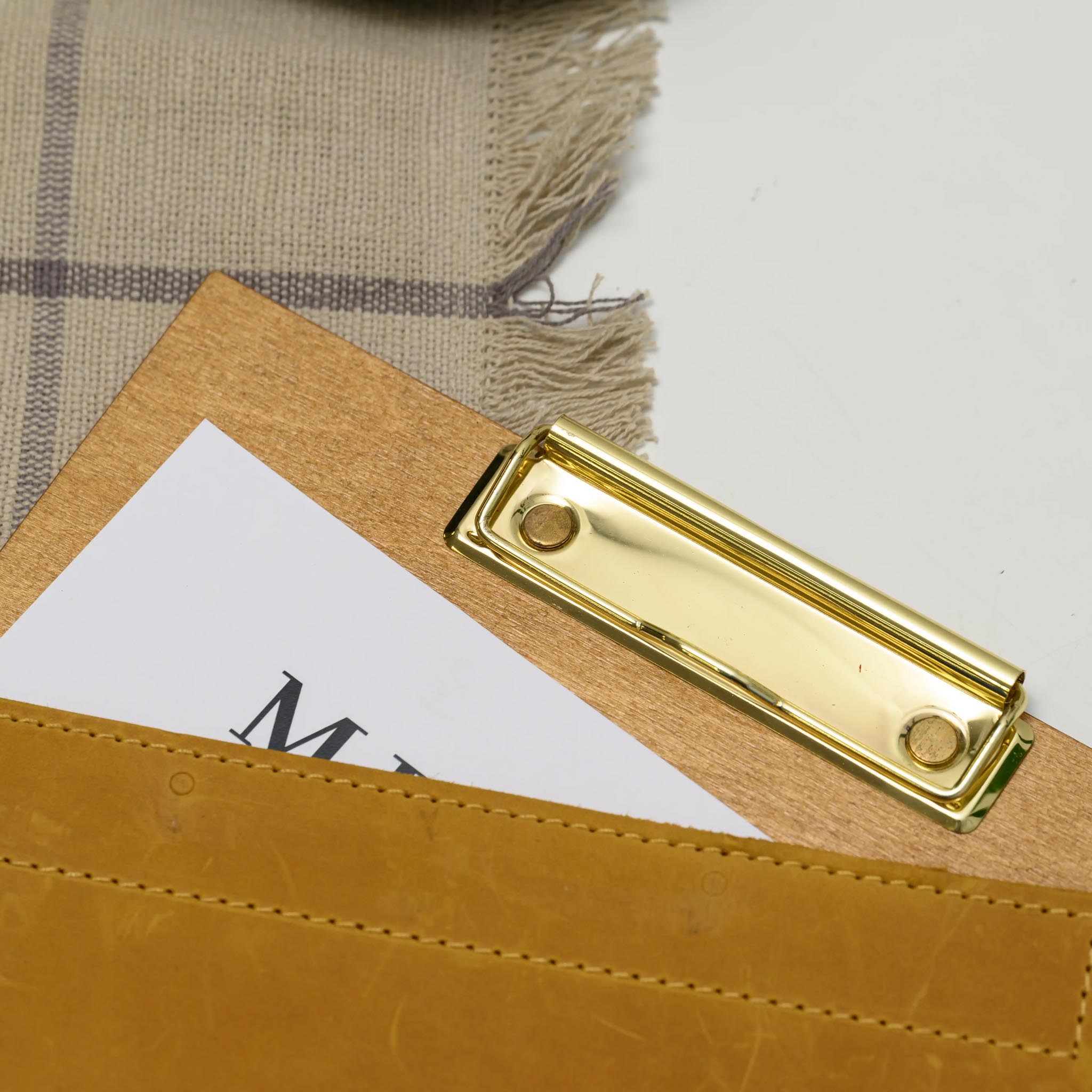Wooden Menu Holder with sheets attached by Metal Binder - inkohoreca-shop