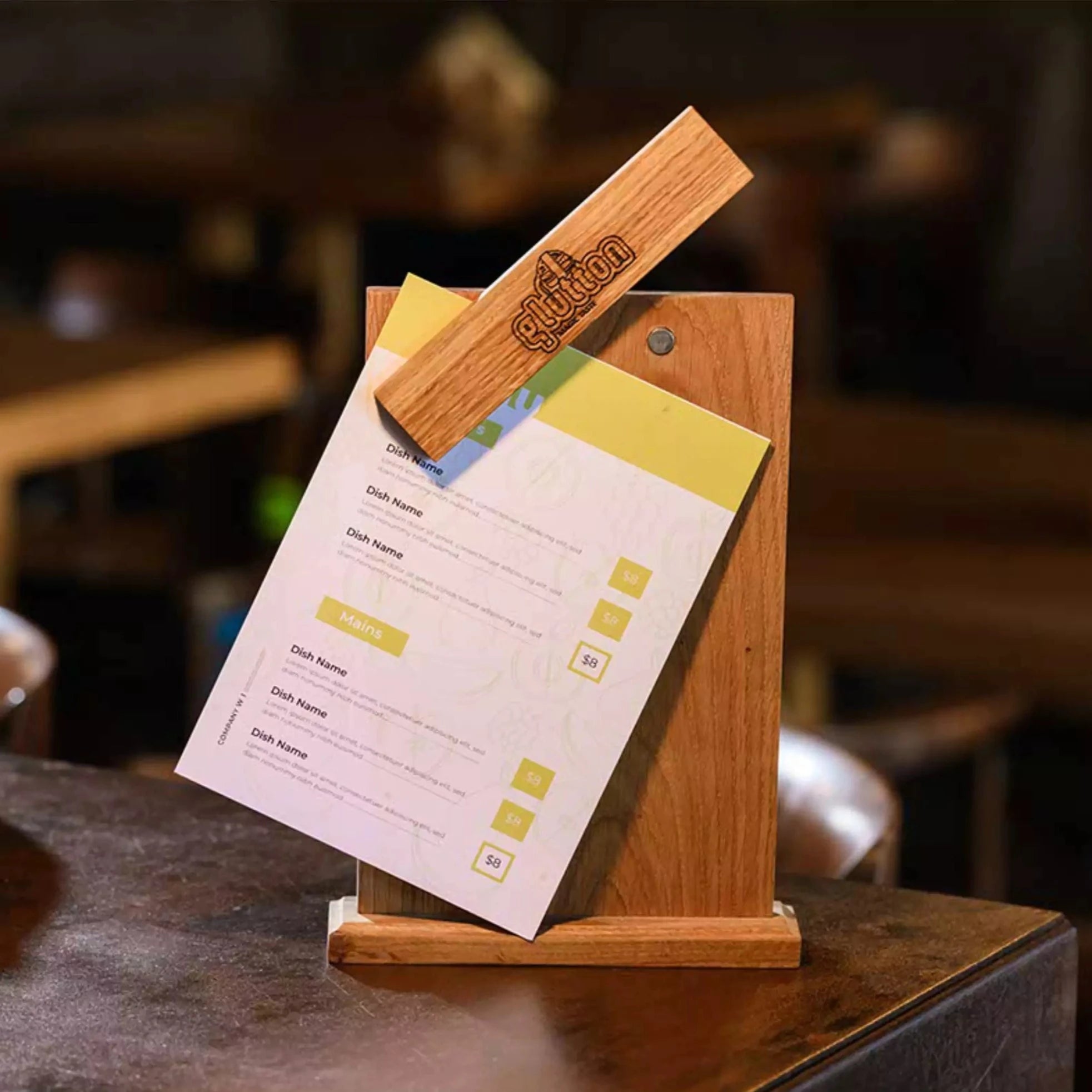 Table Stand Menu Holder with Magnetic Clamp for A5 sheets