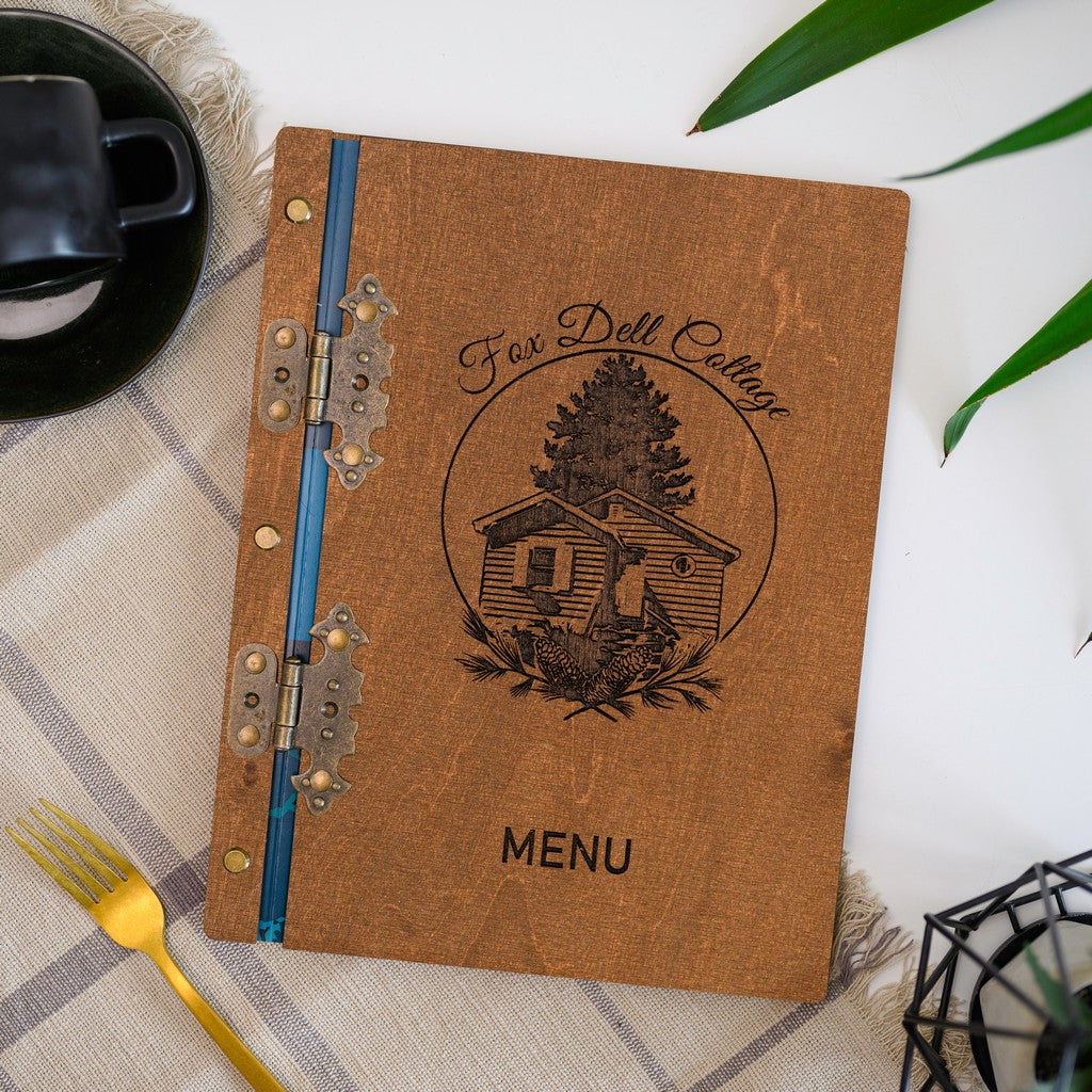 Personalized Menu Cover: Impress guests with custom detailing and easy-to-update menus.