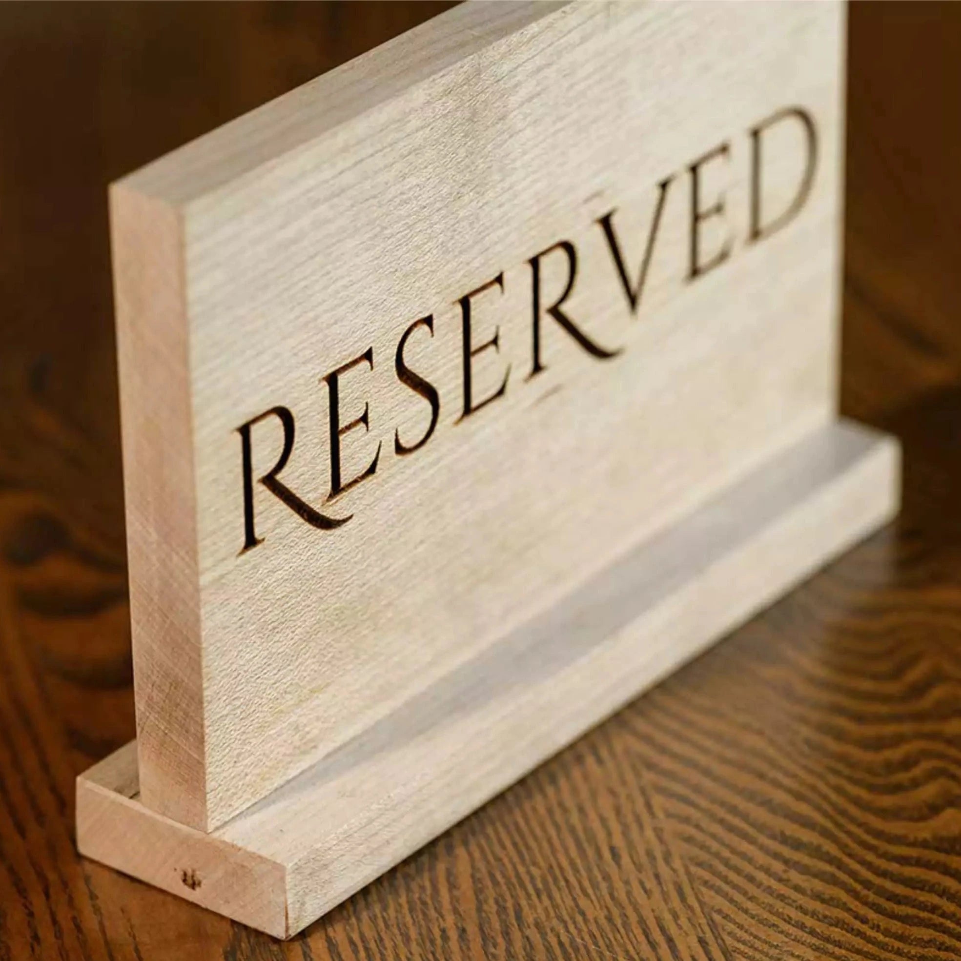 Oaken Wooden Tabletop Reserve Plate