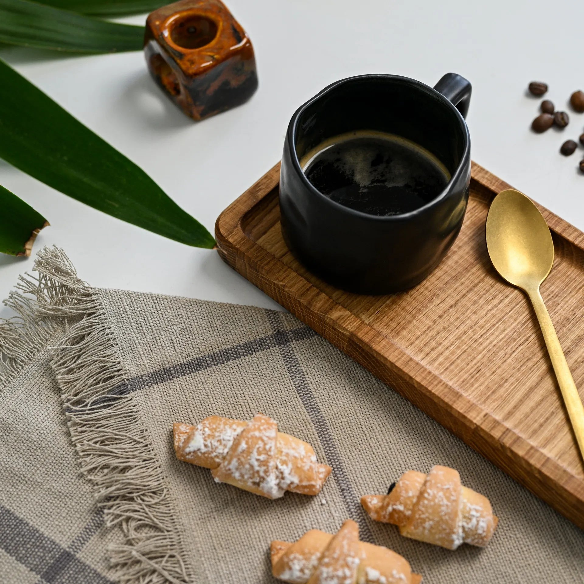 Serve coffee in style at your cafe with our beautifully designed wooden serving tray.