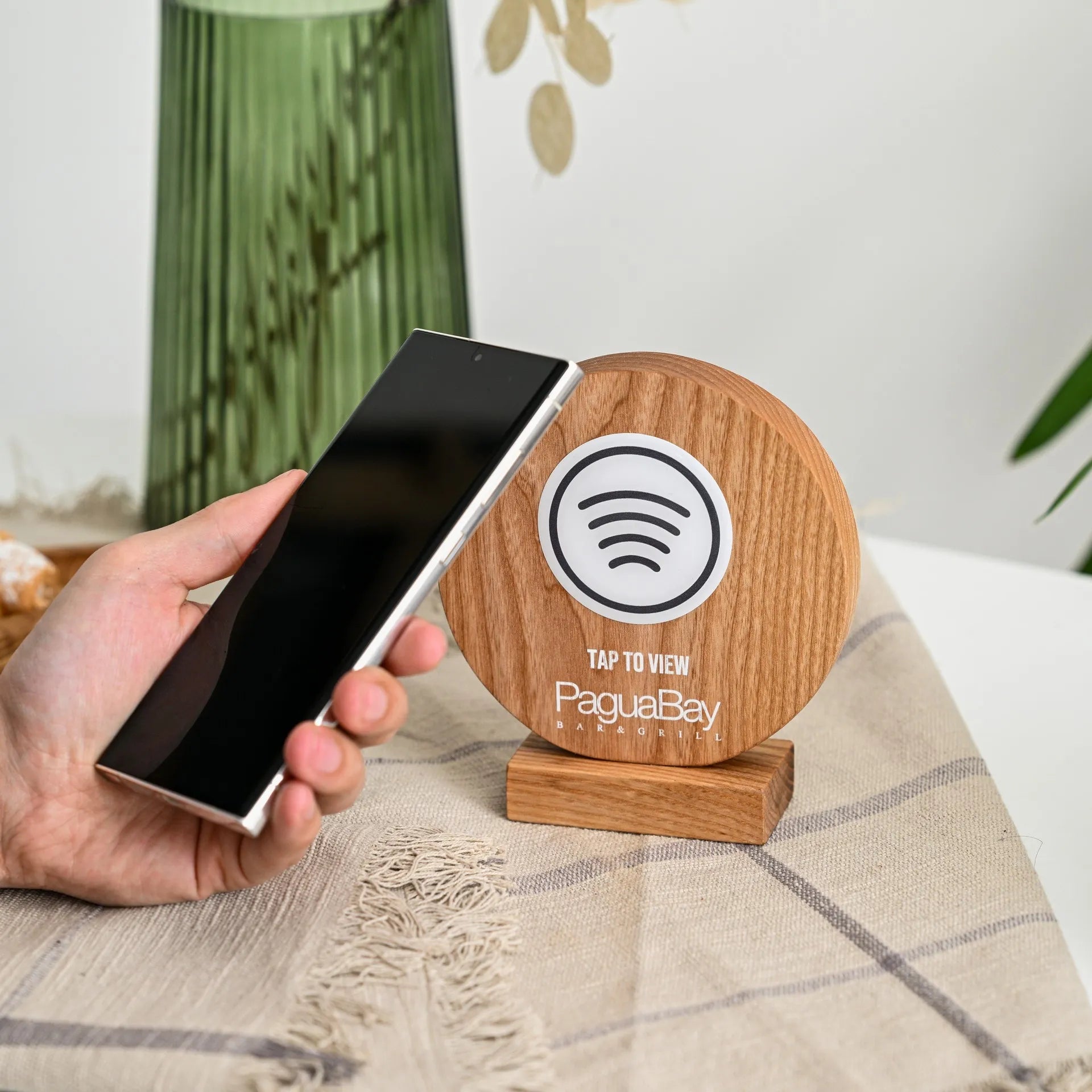Personalize your payment experience with our custom NFC tap to pay sign, tailored to your brand and preferences