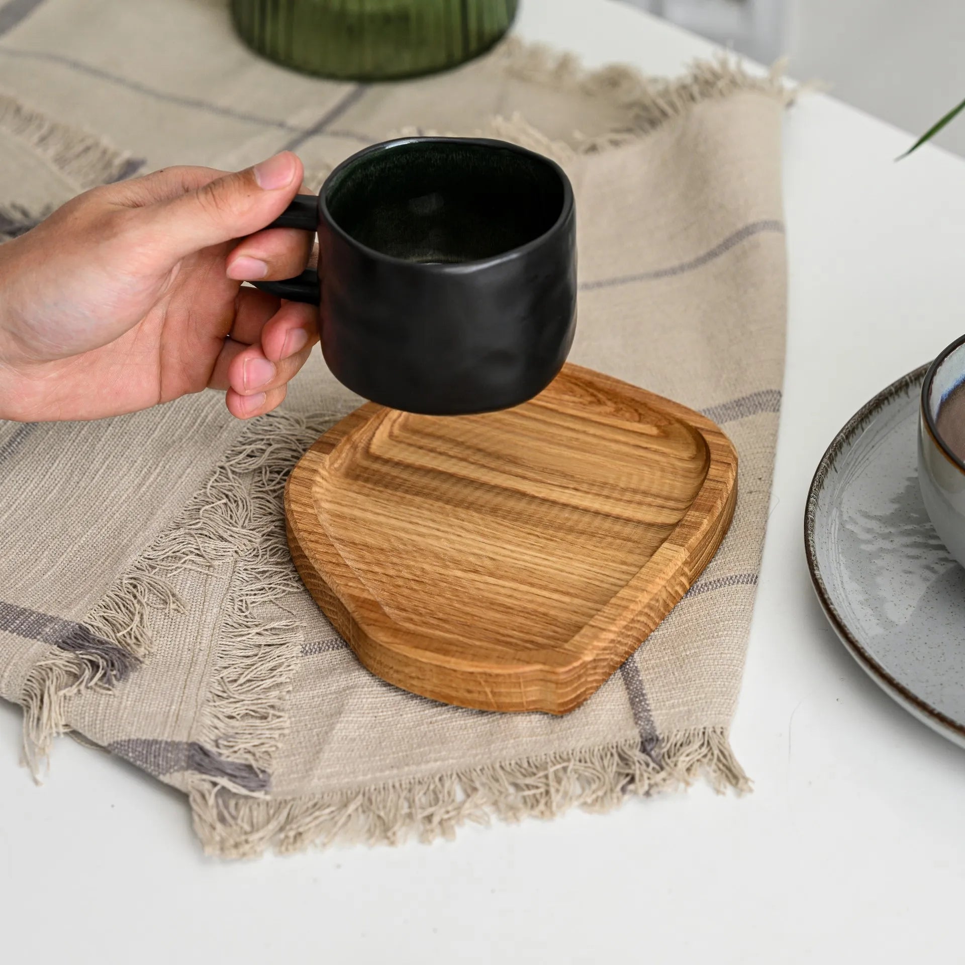 Customizable kitchen tray with a rustic charm, tailored for unique hospitality.