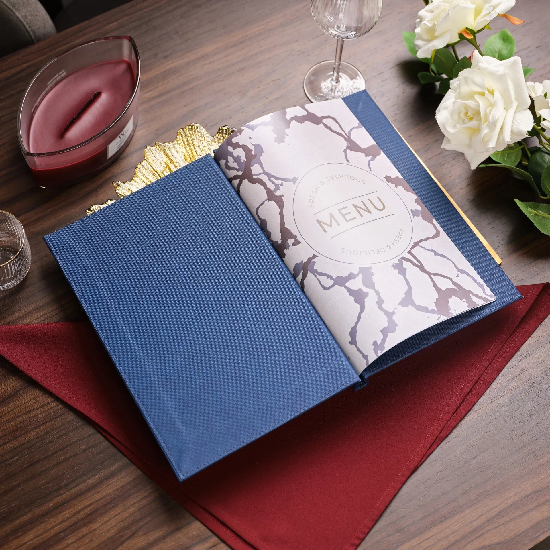 Faux Leather Menu Cover (FM11A4-N)