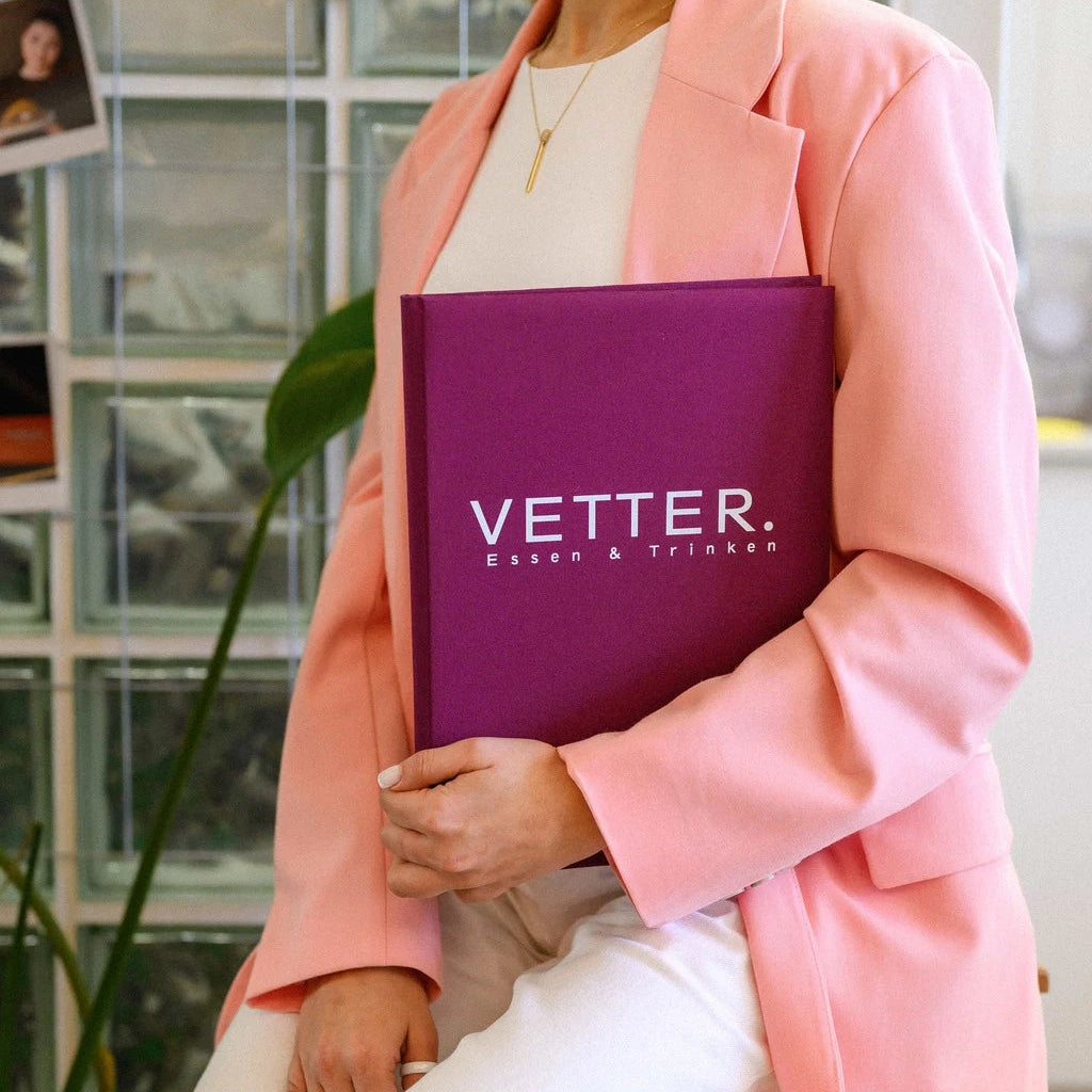 Textile menu holder TM02A4 for cafés, restaurants, and hotels