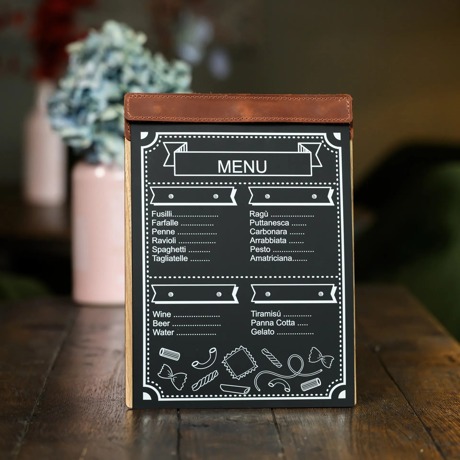 Bespoke Menu Clipboard: Tailored to your restaurant's specific needs and preferences.
