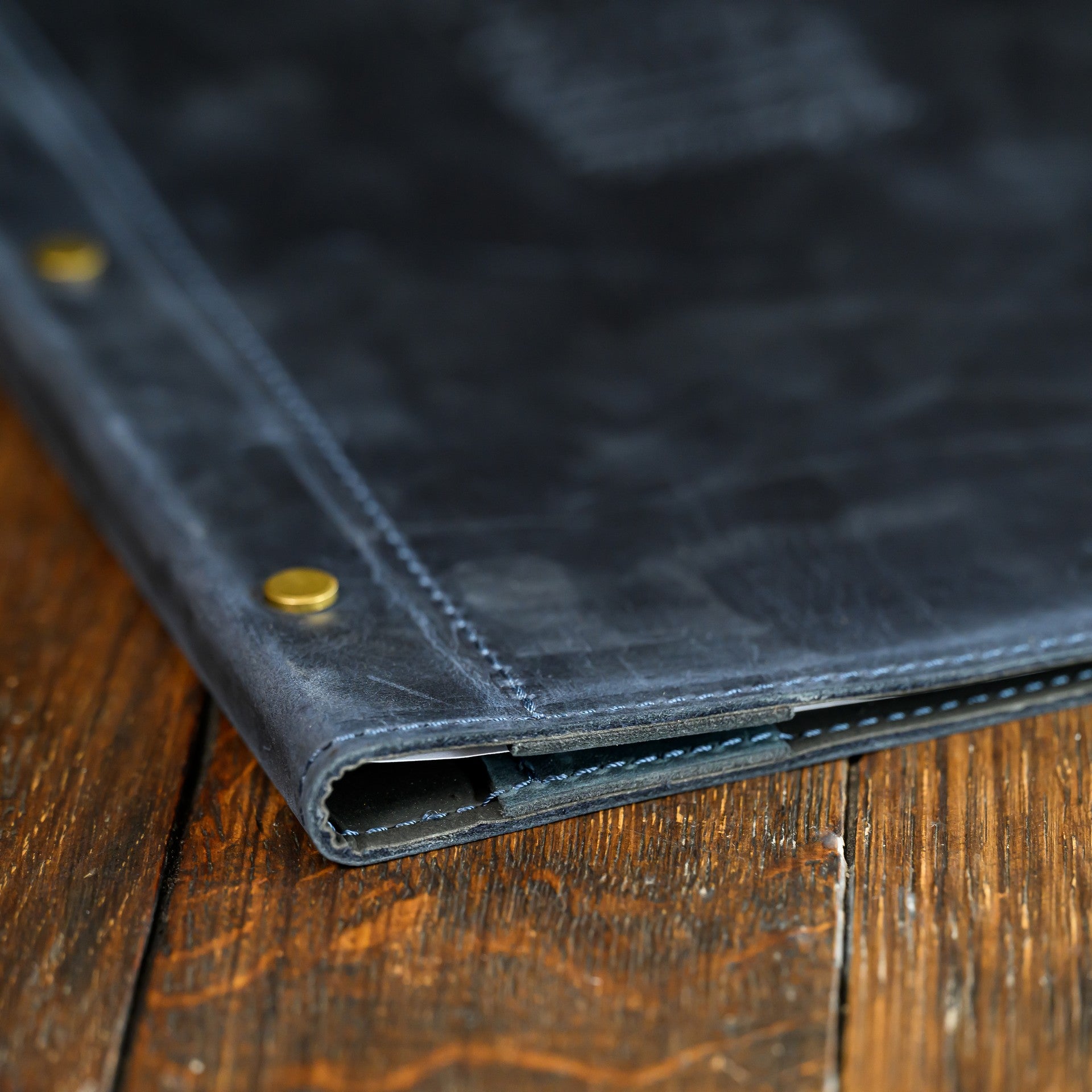 Hardcover Leather Menu Holder With Screws and Corner Fixings suitable for А4 Sheets (LM10A4)