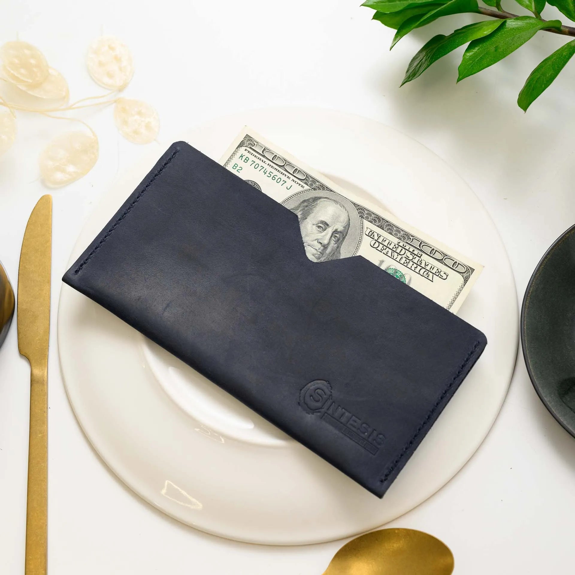 Professional Leather Bill Holder: Ensure smooth transactions with a stylish, custom leather bill holder.