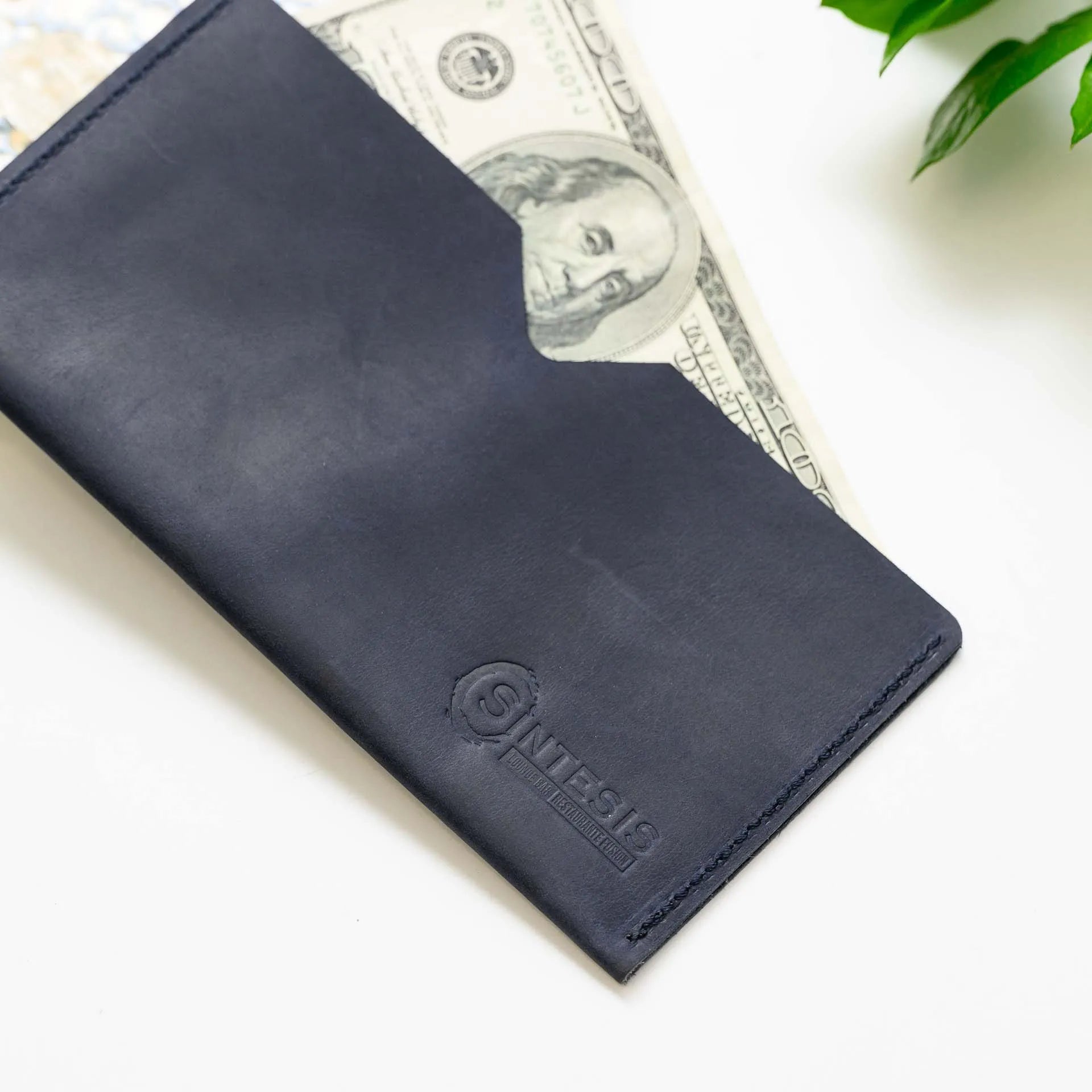 Check Holder with Logo Embossing: Enhance your restaurant's elegance with a custom embossed check holder.