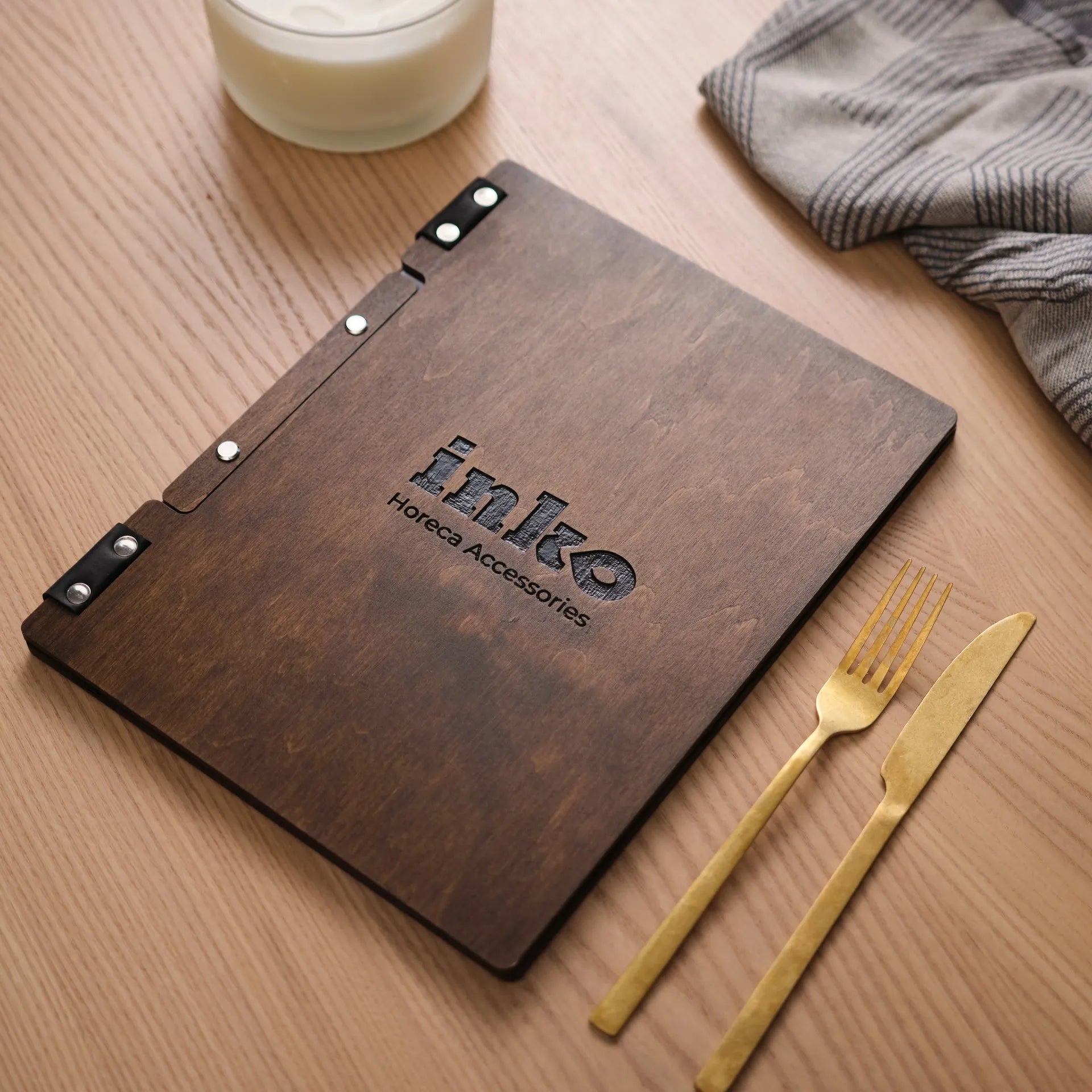 Hardcover Wooden Menu Holder (PM02A2)