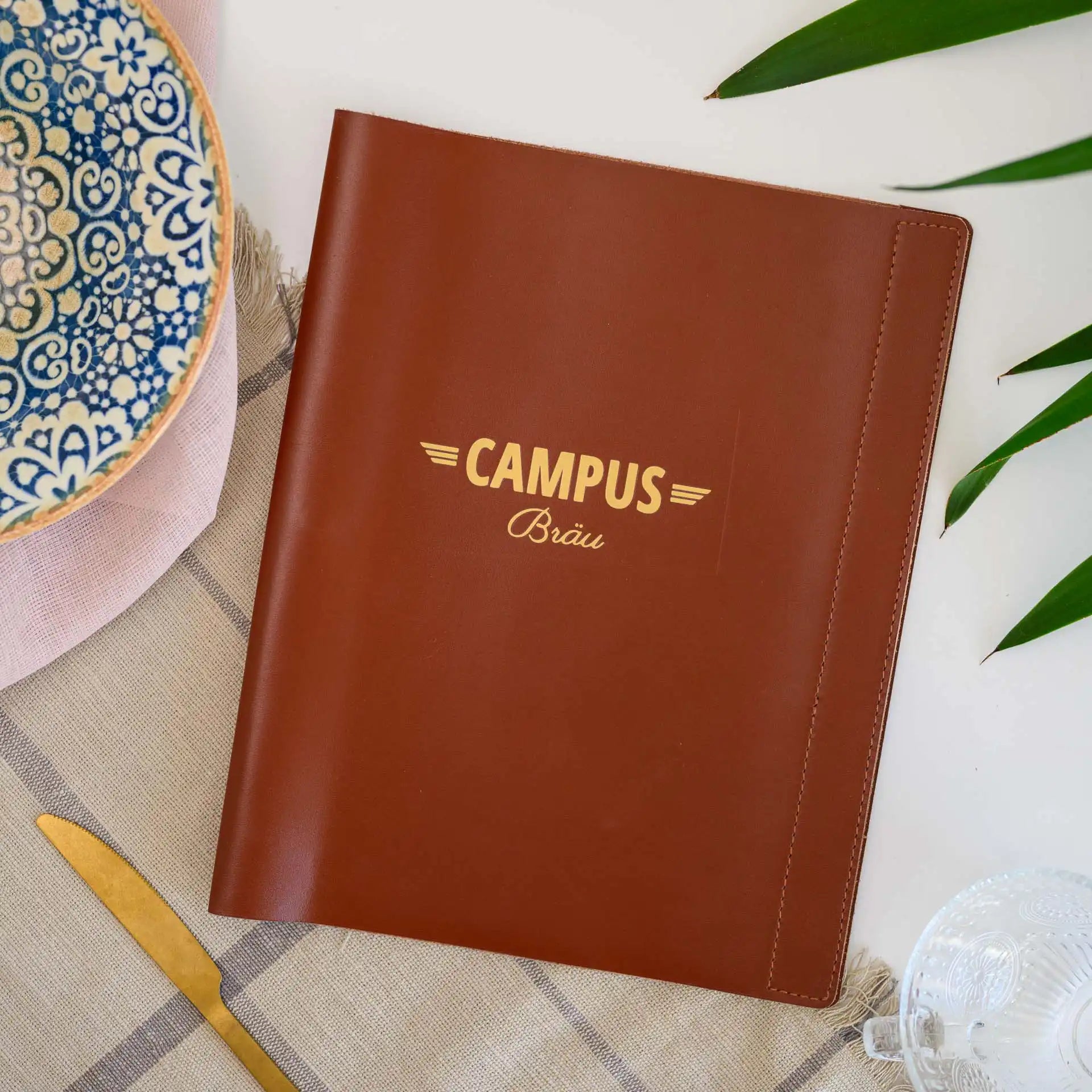 Classic Leather Menu Cover, adding elegance to your restaurant's presentation.