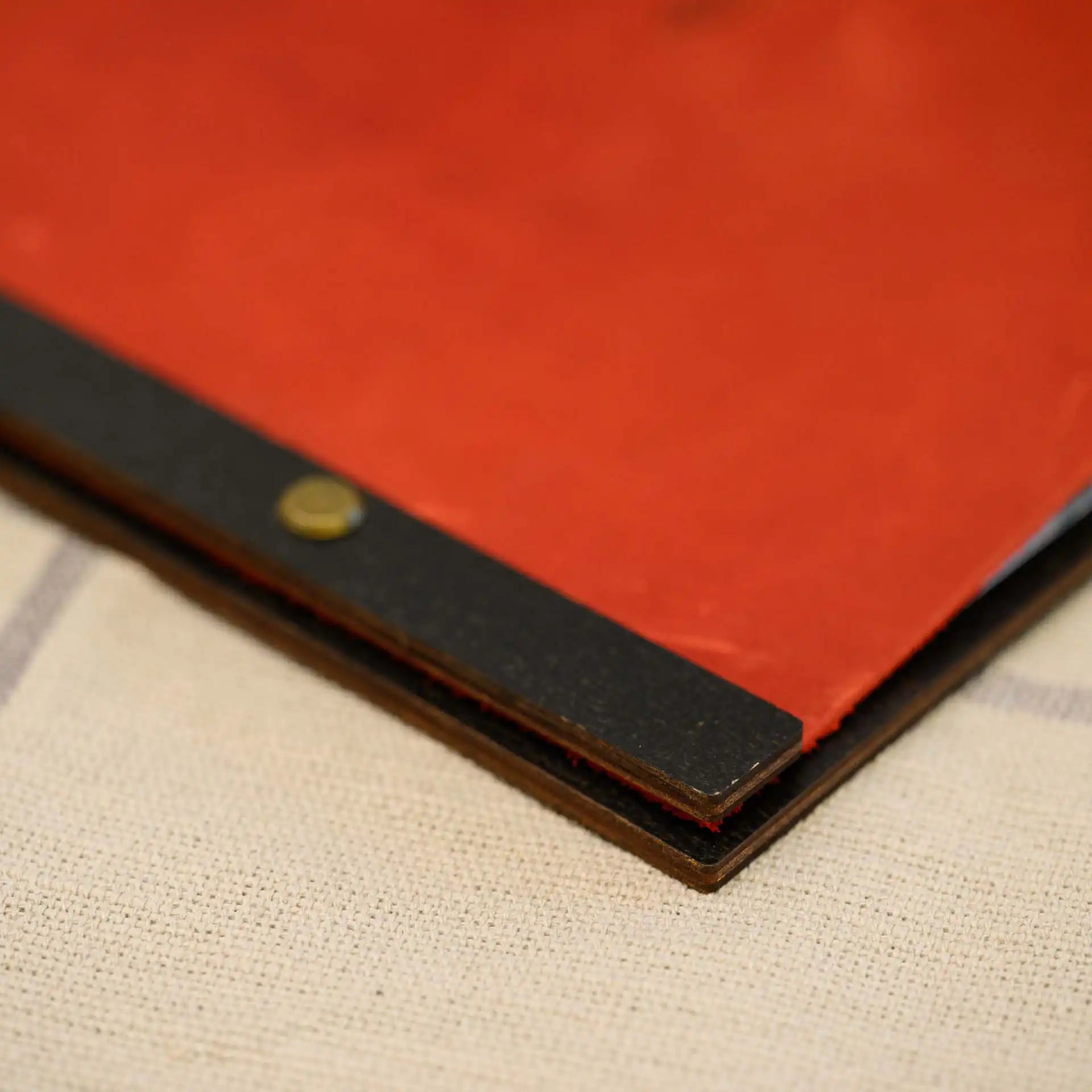 Wooden Menu Board with Crazy Horse Leather Cover (P01А4)