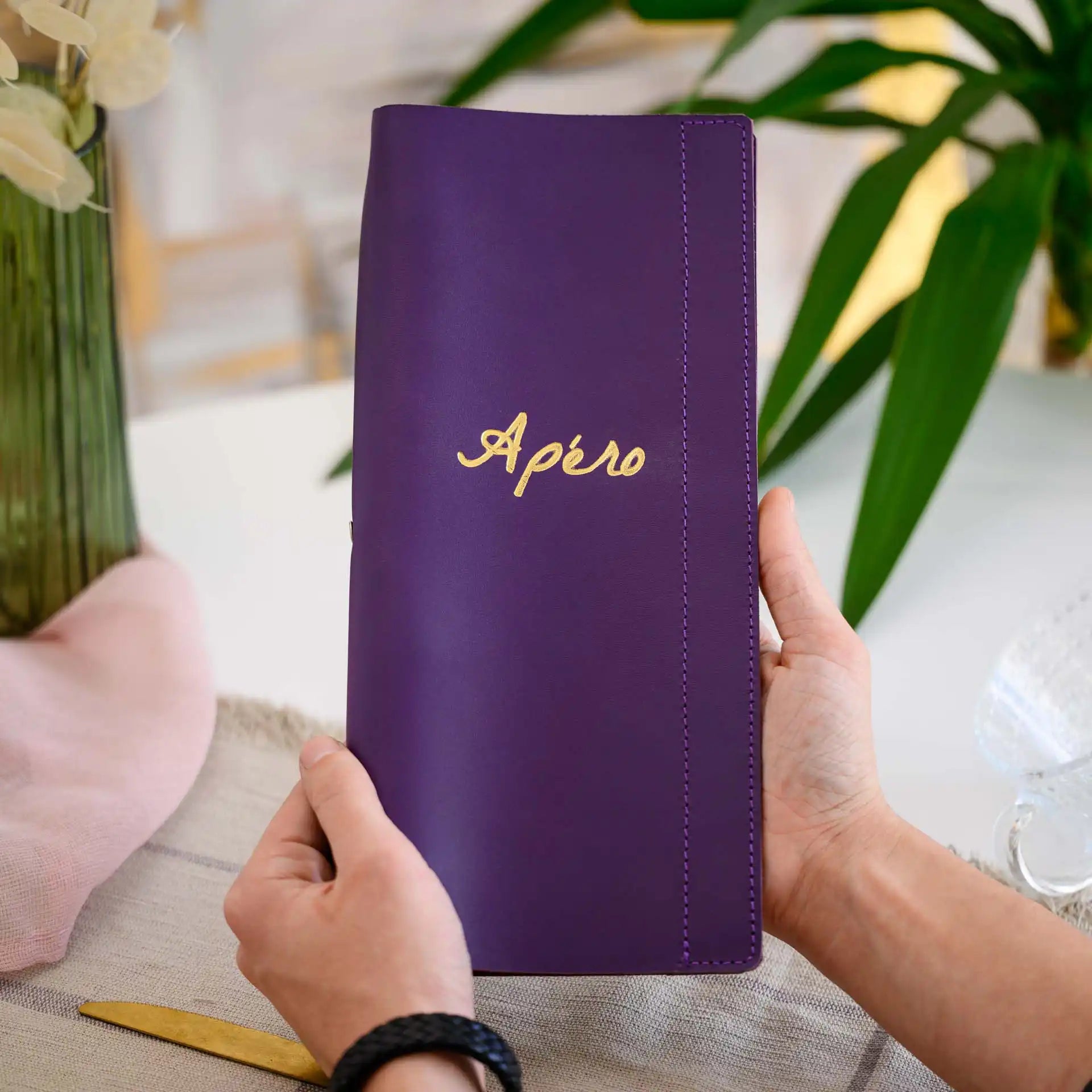 Wine List Holder with Logo Embossing, showcasing your brand identity with elegance and sophistication, ensuring your wine selection is presented with flair and distinction.