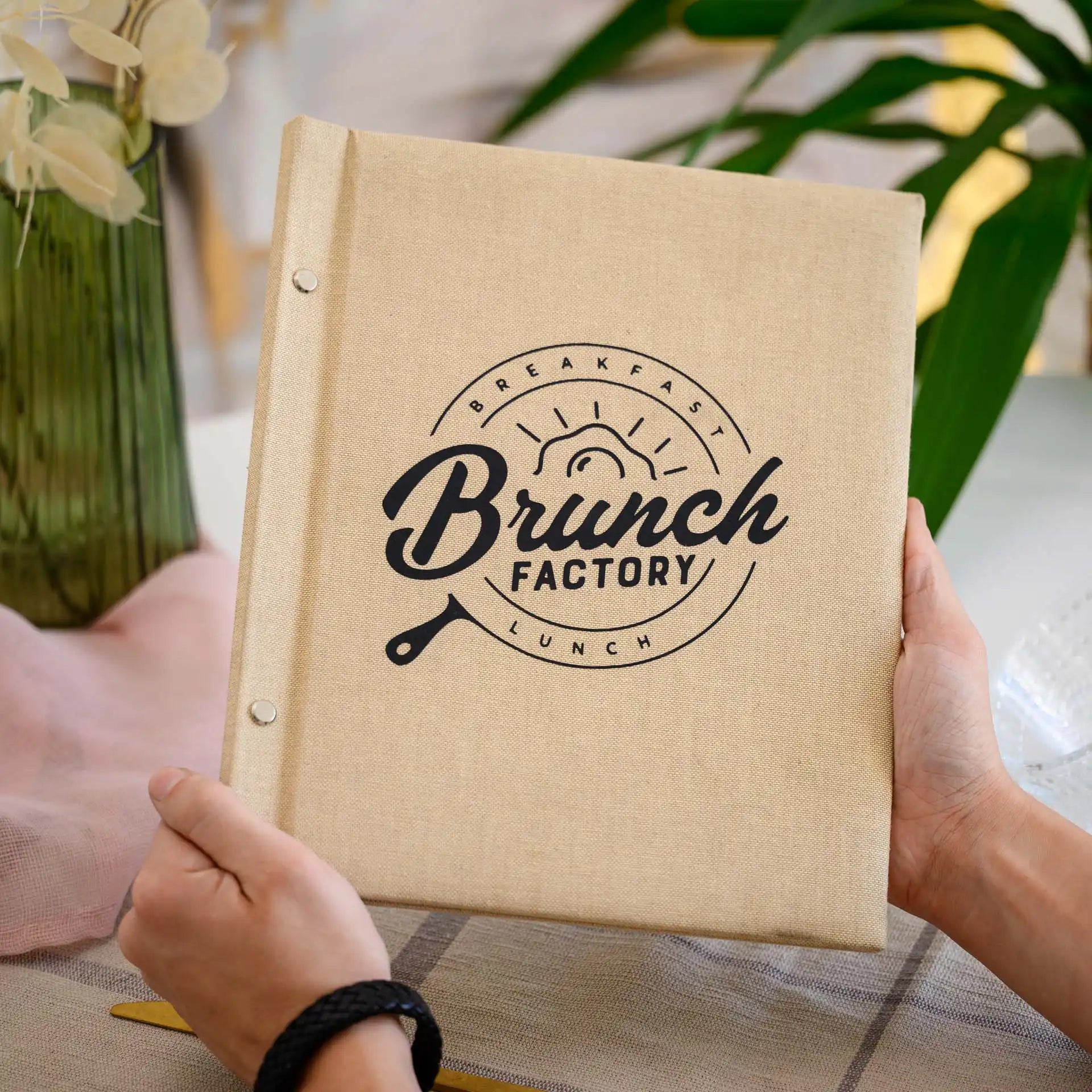 Personalized Menu Holder: Add a unique touch to your restaurant's branding.