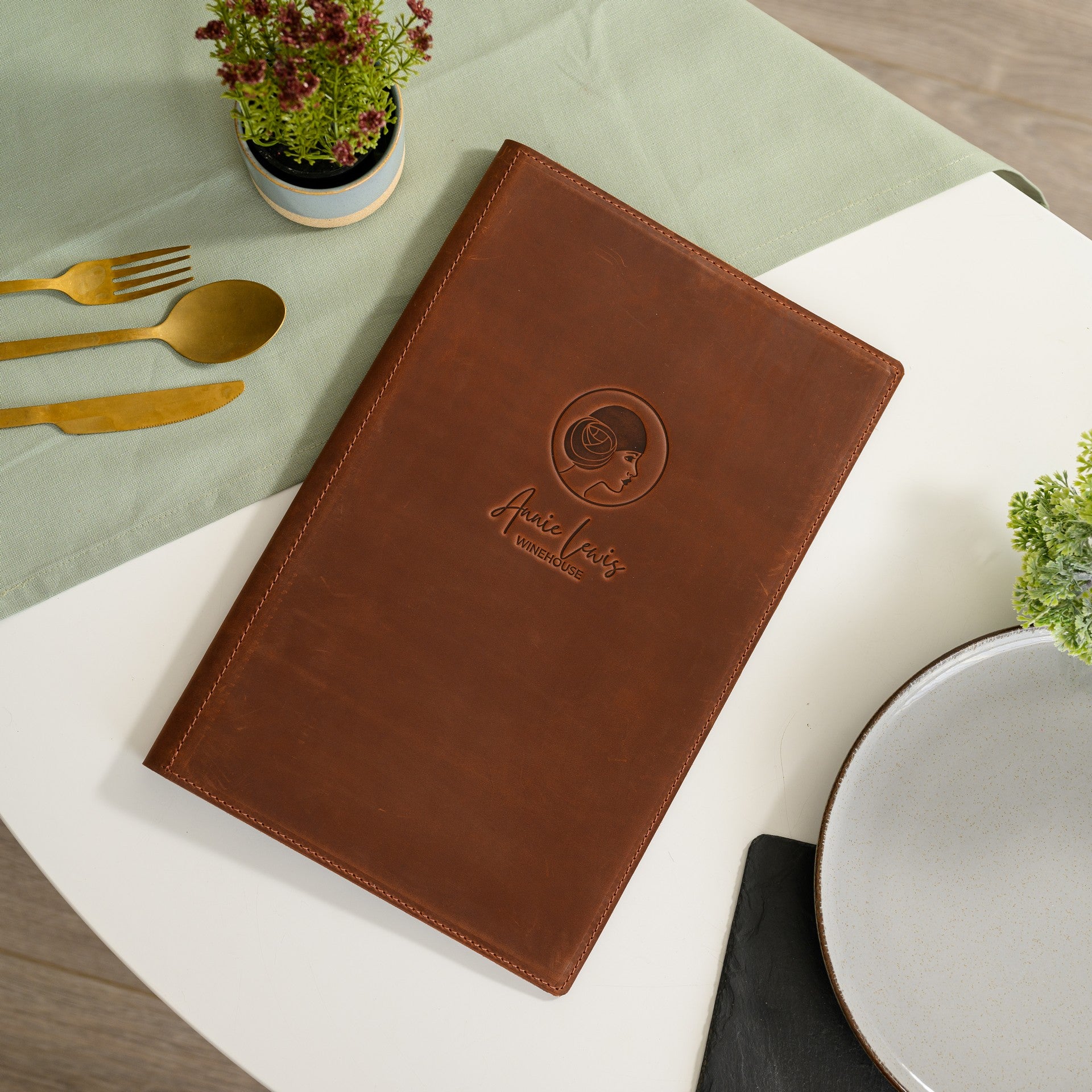 Leather Menu Hardcover suitable for US Legal Sheets (LM12A1)
