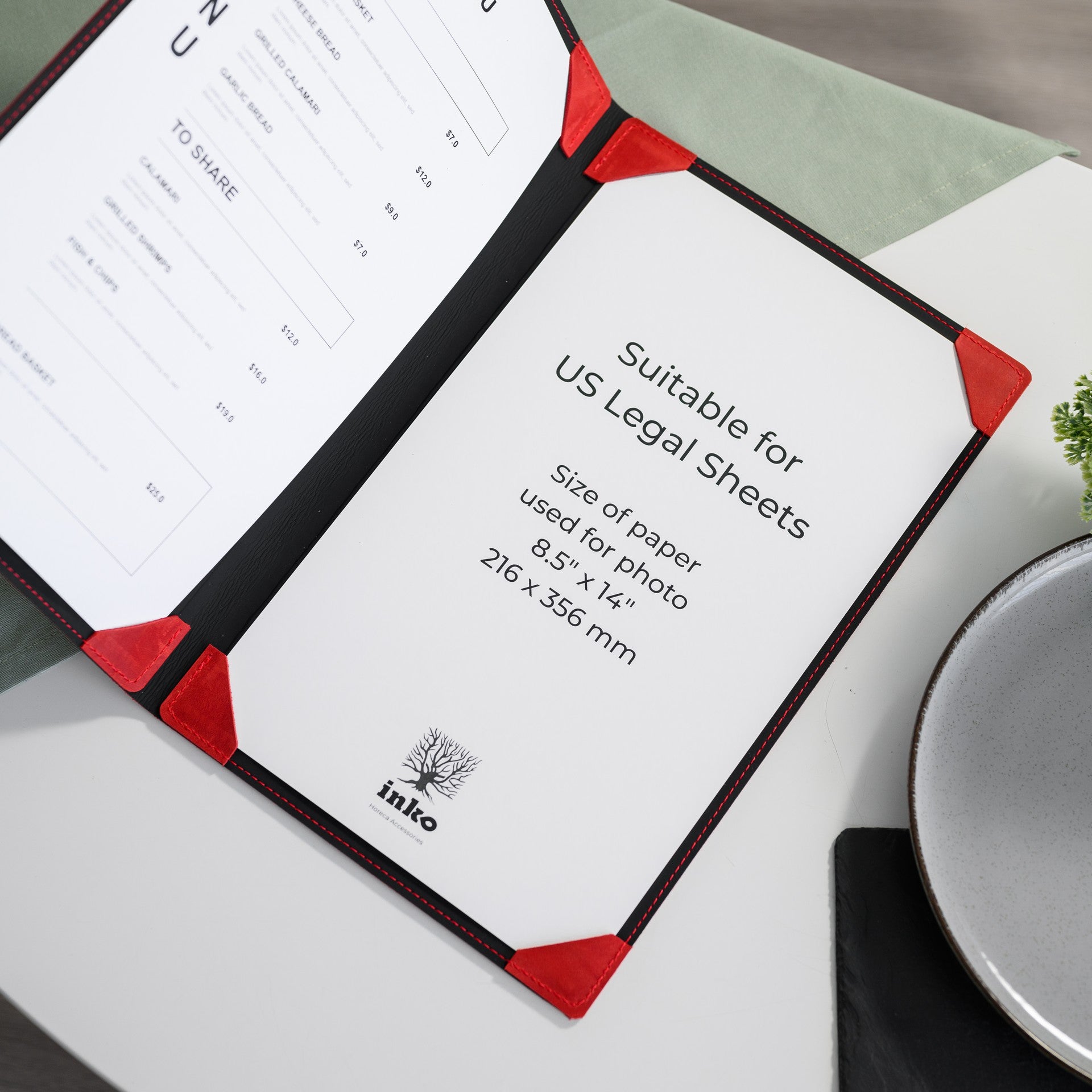 Luxurious Leather Menu Clipboard, adding sophistication to your menu presentation.