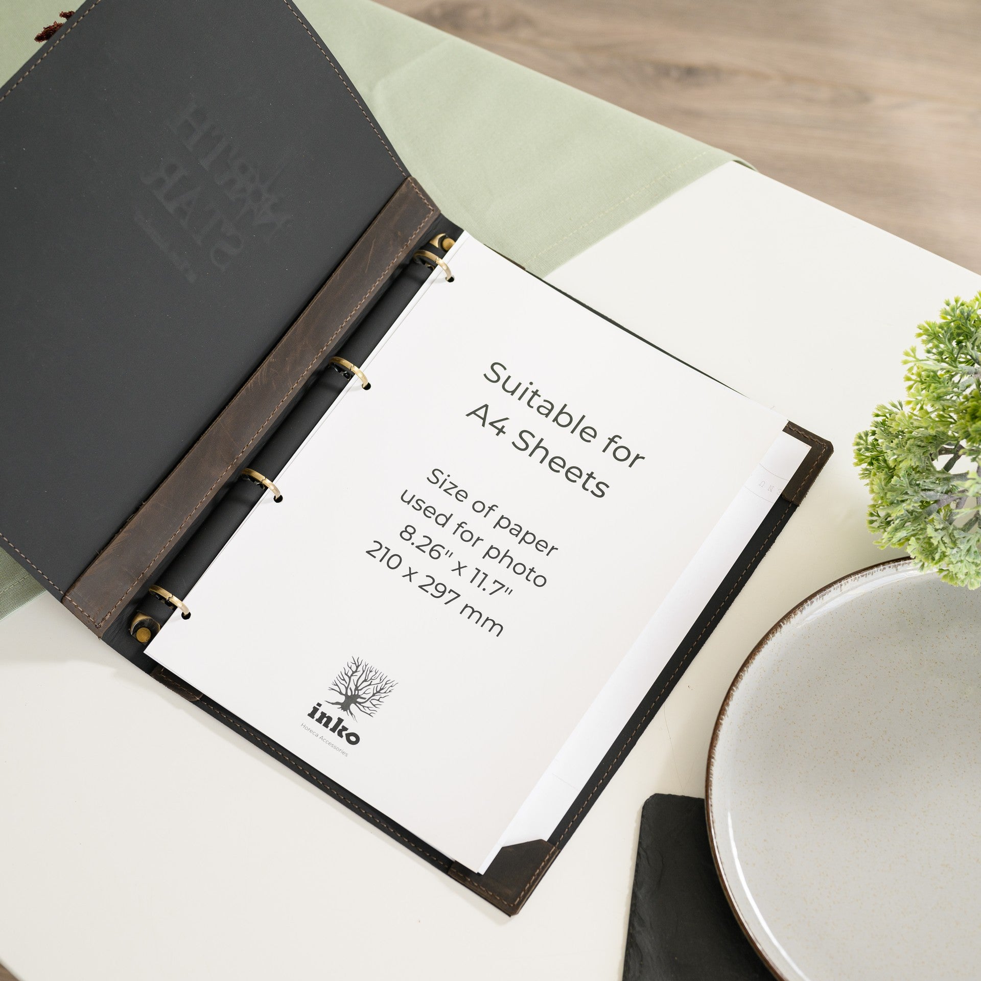 Make a statement with our elegant restaurant menu holder, designed for refined presentation.