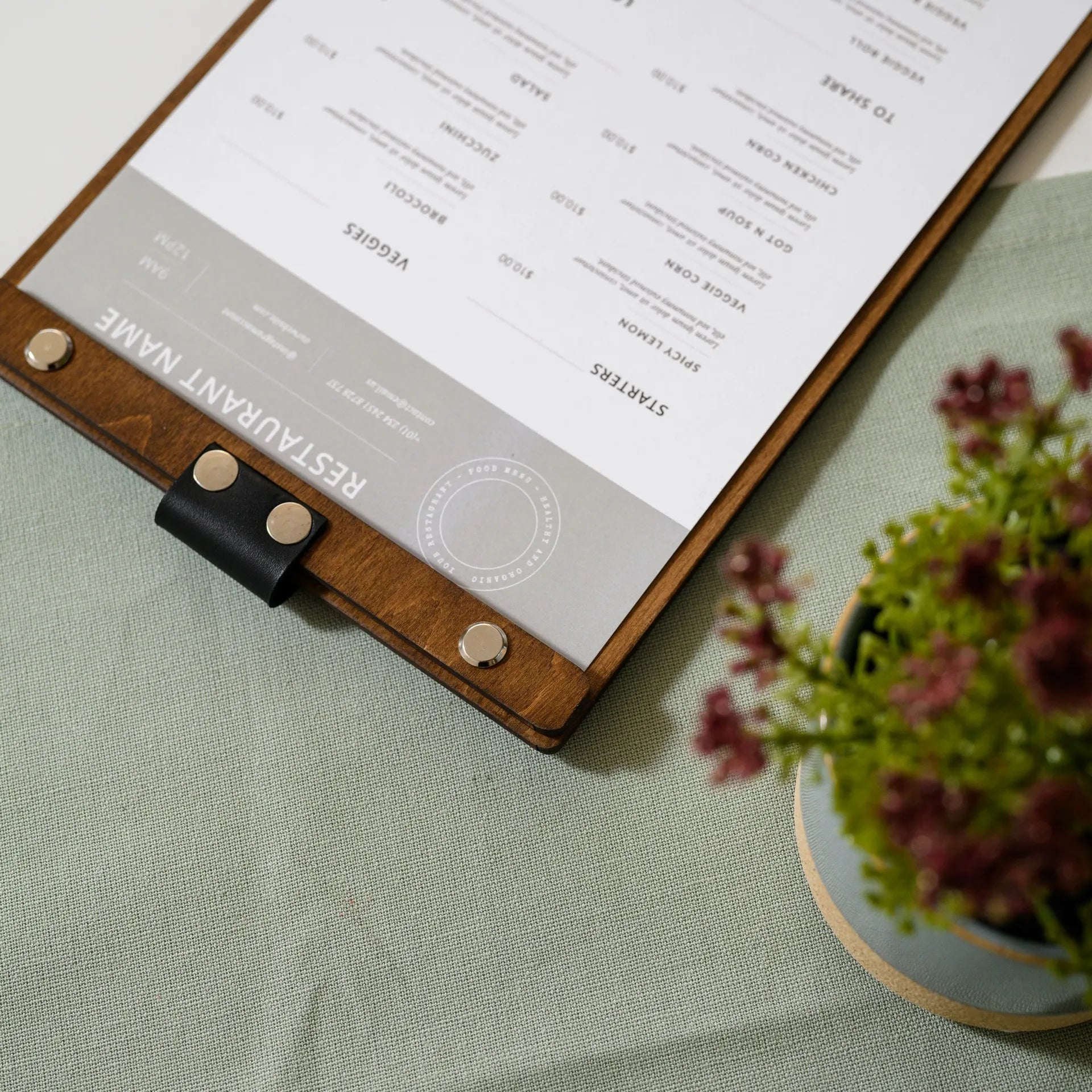 Hardcover Menu Board with Fixing Plank (PP12A5)