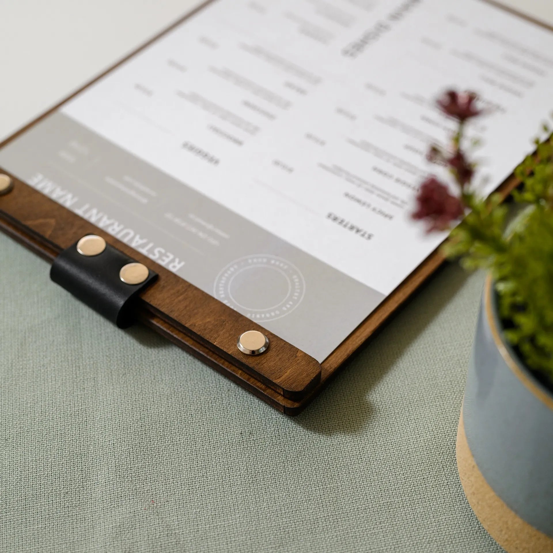 Hardcover Menu Board with Fixing Plank (PP12A5)