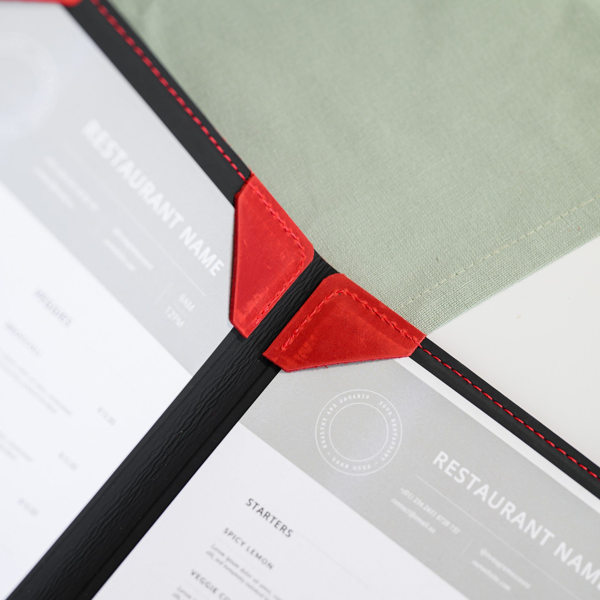 Stylish Leather Restaurant Menu Folder, adding a touch of refinement to your dining establishment.