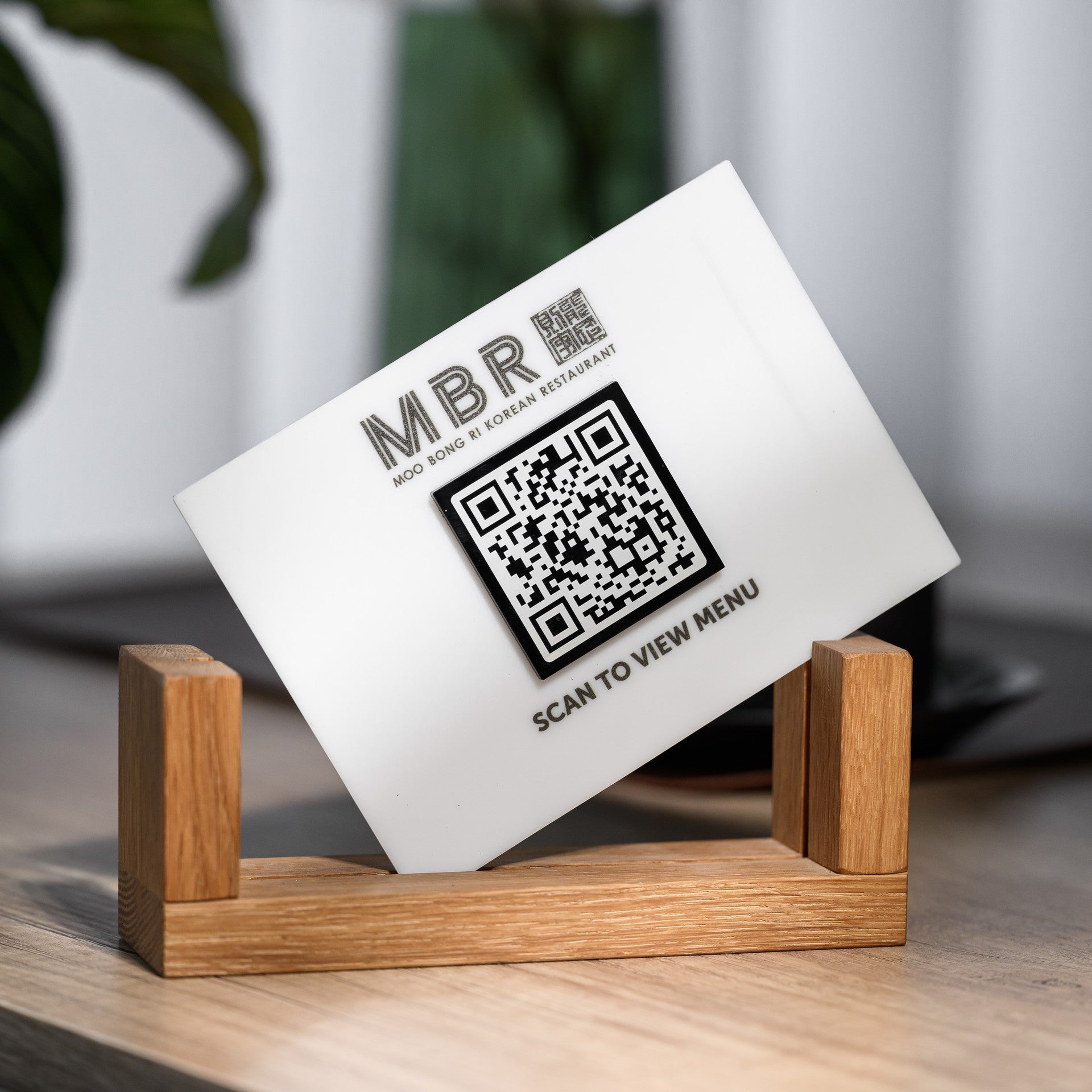 Elevate your restaurant with our custom QR menu stand.
