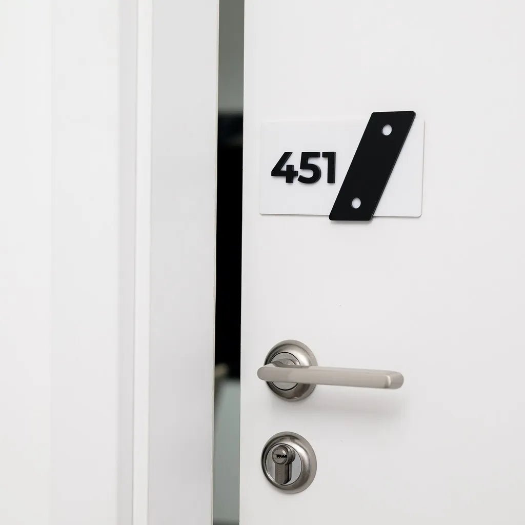 Acrylic Apartment Door Sign with Mounting Holes - inkohoreca - shop
