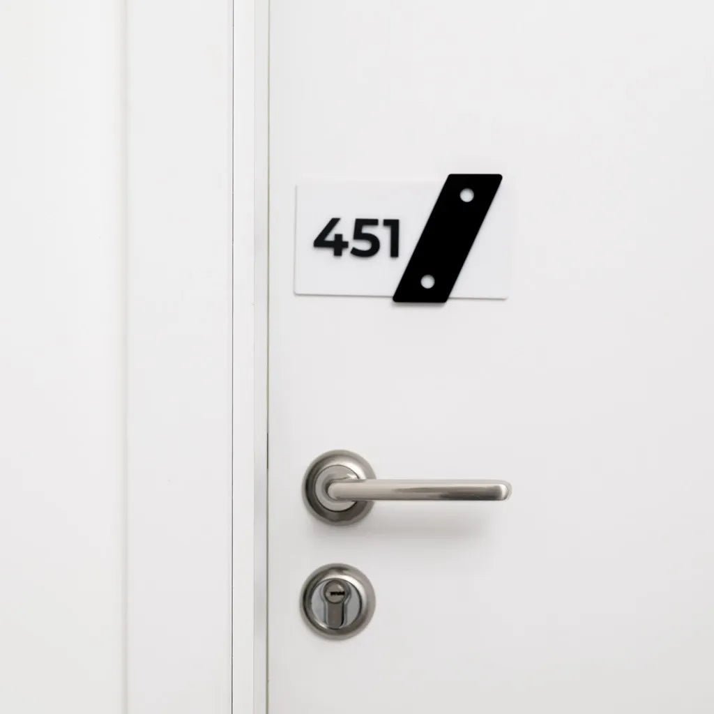 Acrylic Apartment Door Sign with Mounting Holes - inkohoreca - shop