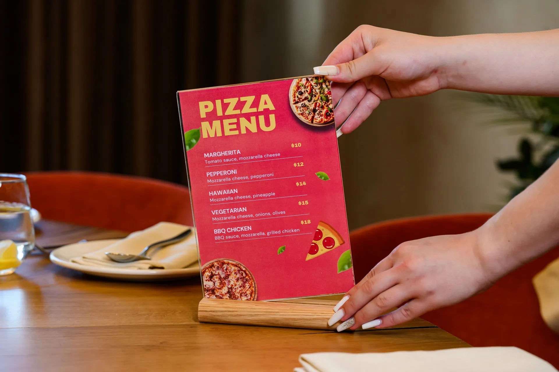 Cocktail Table Talker Example Acrylic Table Talkers for Restaurants & Bars | inko Horeca