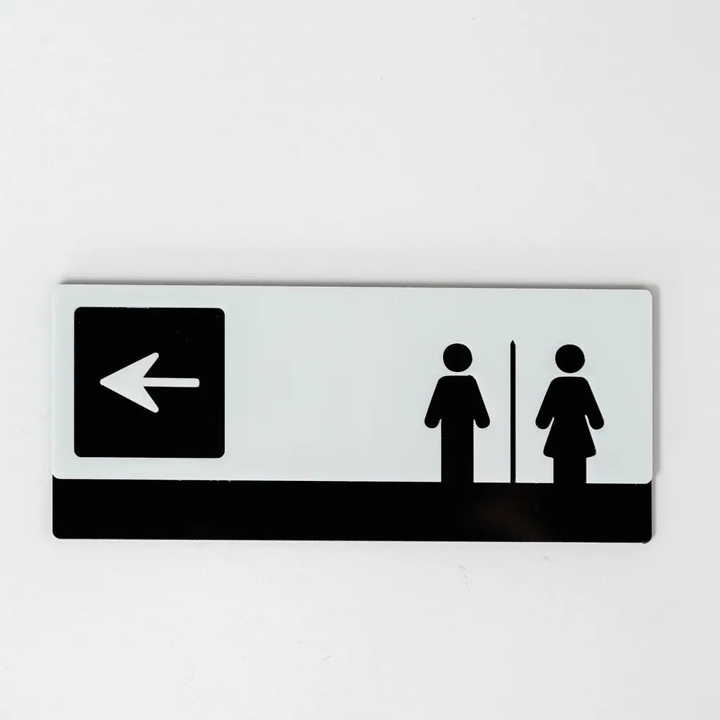 Acrylic Navigational Restroom Sign - inkohoreca - shop