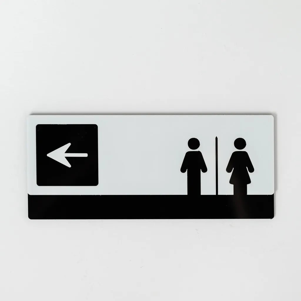 Acrylic Navigational Restroom Sign - inkohoreca - shop